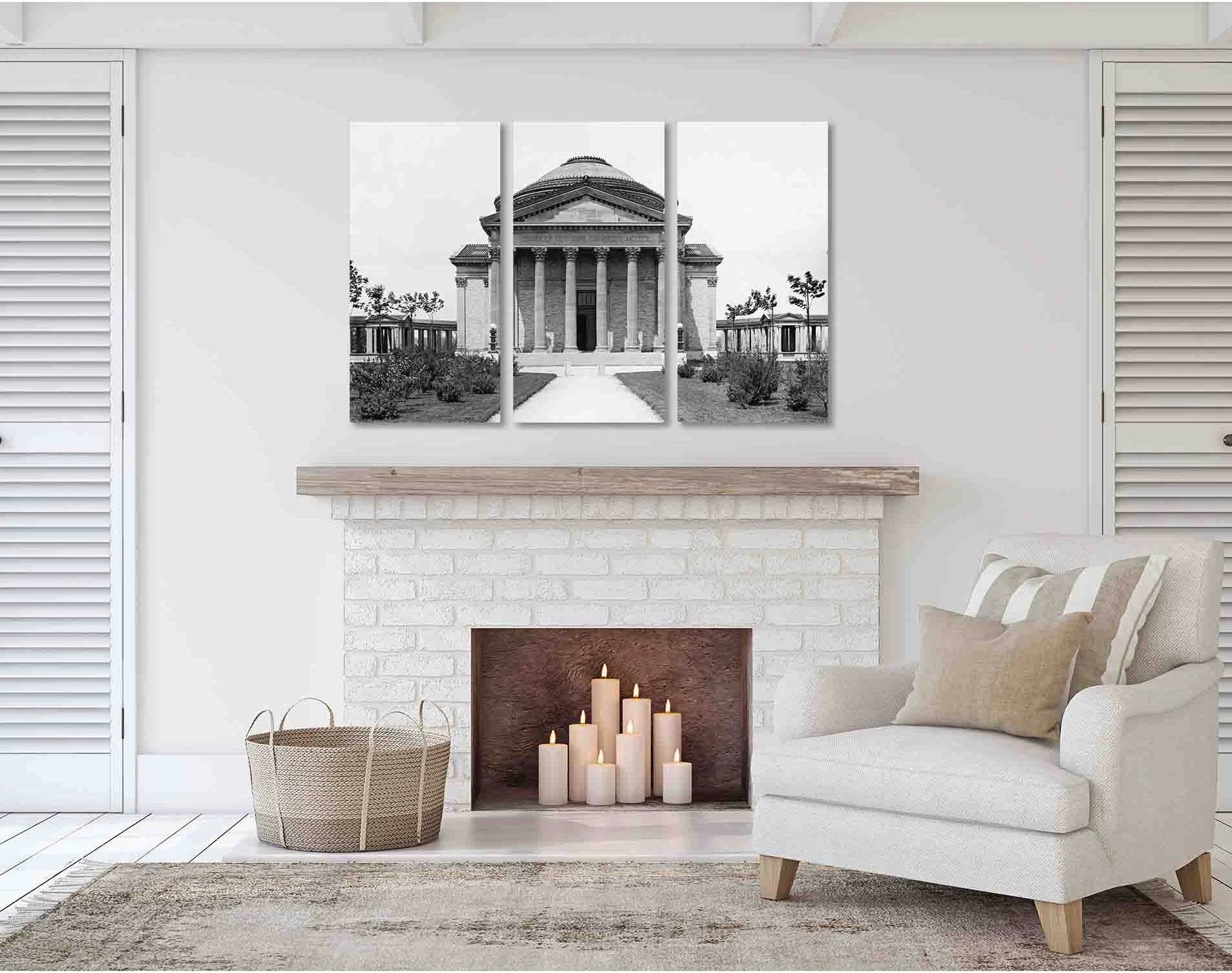 Library of new york university №D2831 Ready to Hang Canvas Print - Zellart Canvas Prints 0_NY_ART, 0new, ALL_Products, Black & White Wall Art