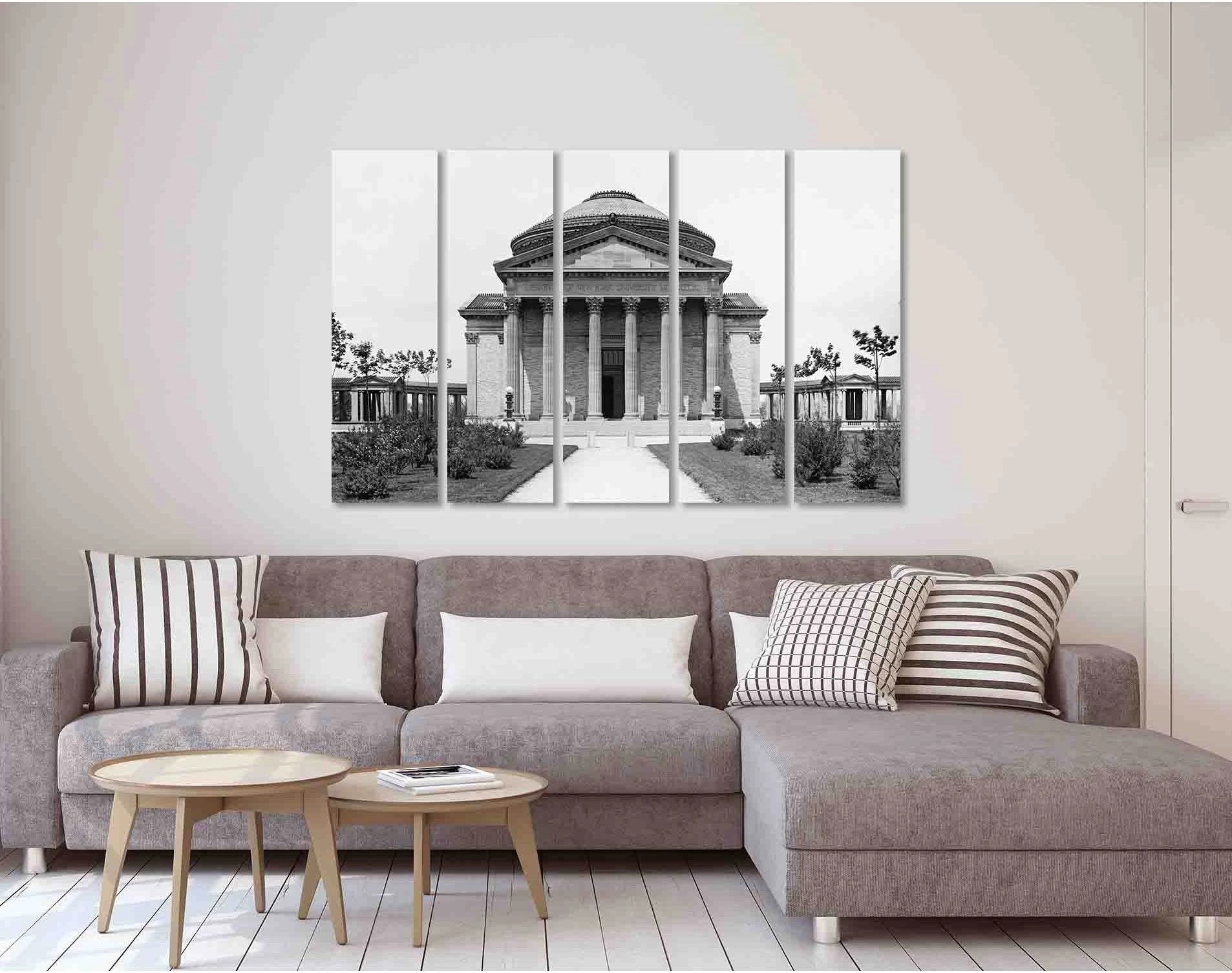 Library of new york university №D2831 Ready to Hang Canvas Print - Zellart Canvas Prints 0_NY_ART, 0new, ALL_Products, Black & White Wall Art