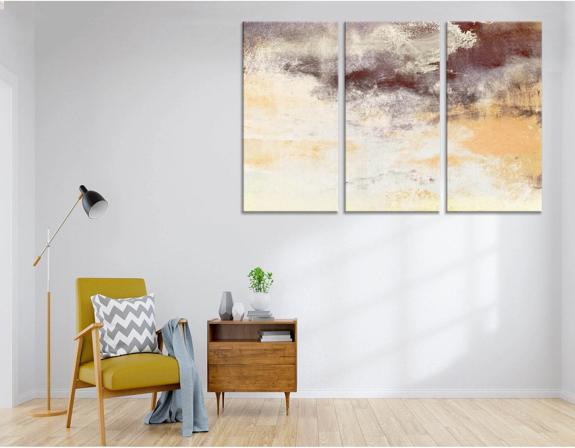 Light Colorful Abstract №04373 Ready to Hang Canvas Print - Zellart Canvas Prints ALL_Products
