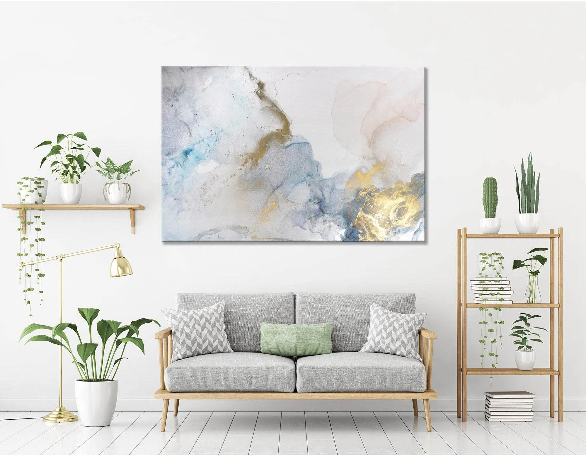 Light Gray Modish Abstract №04421 Ready to Hang Canvas Print - Zellart Canvas Prints ALL_Products