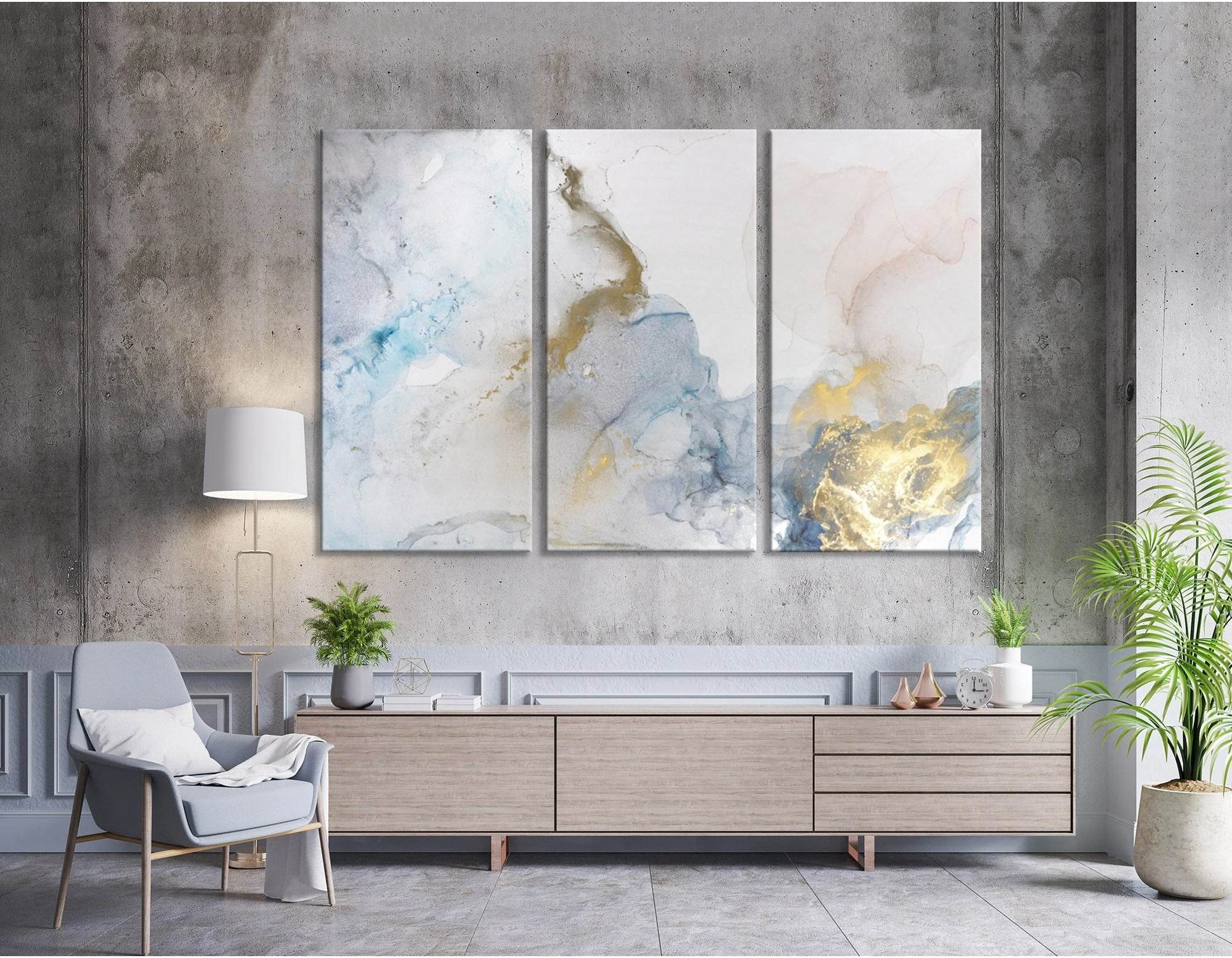 Light Gray Modish Abstract №04421 Ready to Hang Canvas Print - Zellart Canvas Prints ALL_Products