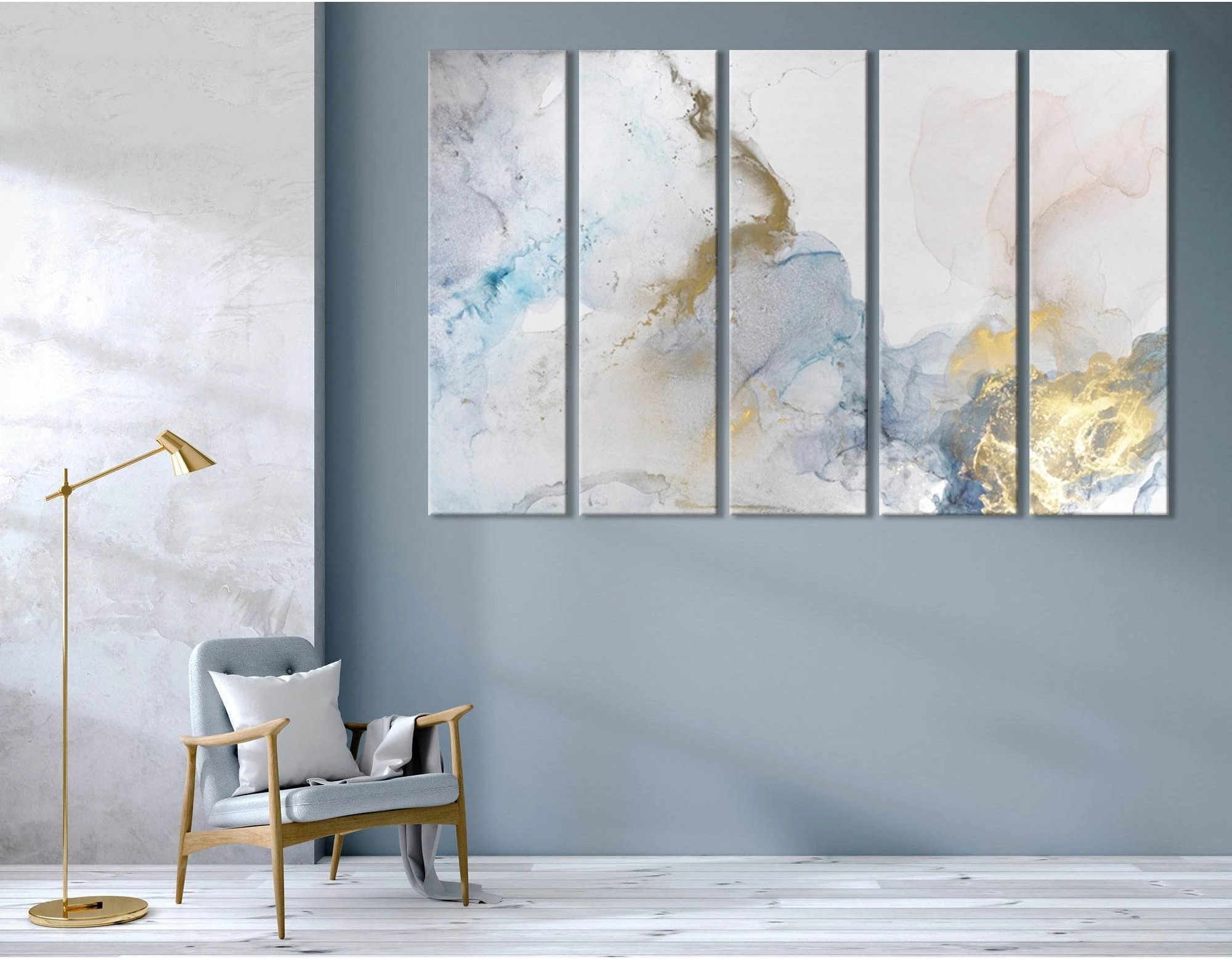 Light Gray Modish Abstract №04421 Ready to Hang Canvas Print - Zellart Canvas Prints ALL_Products