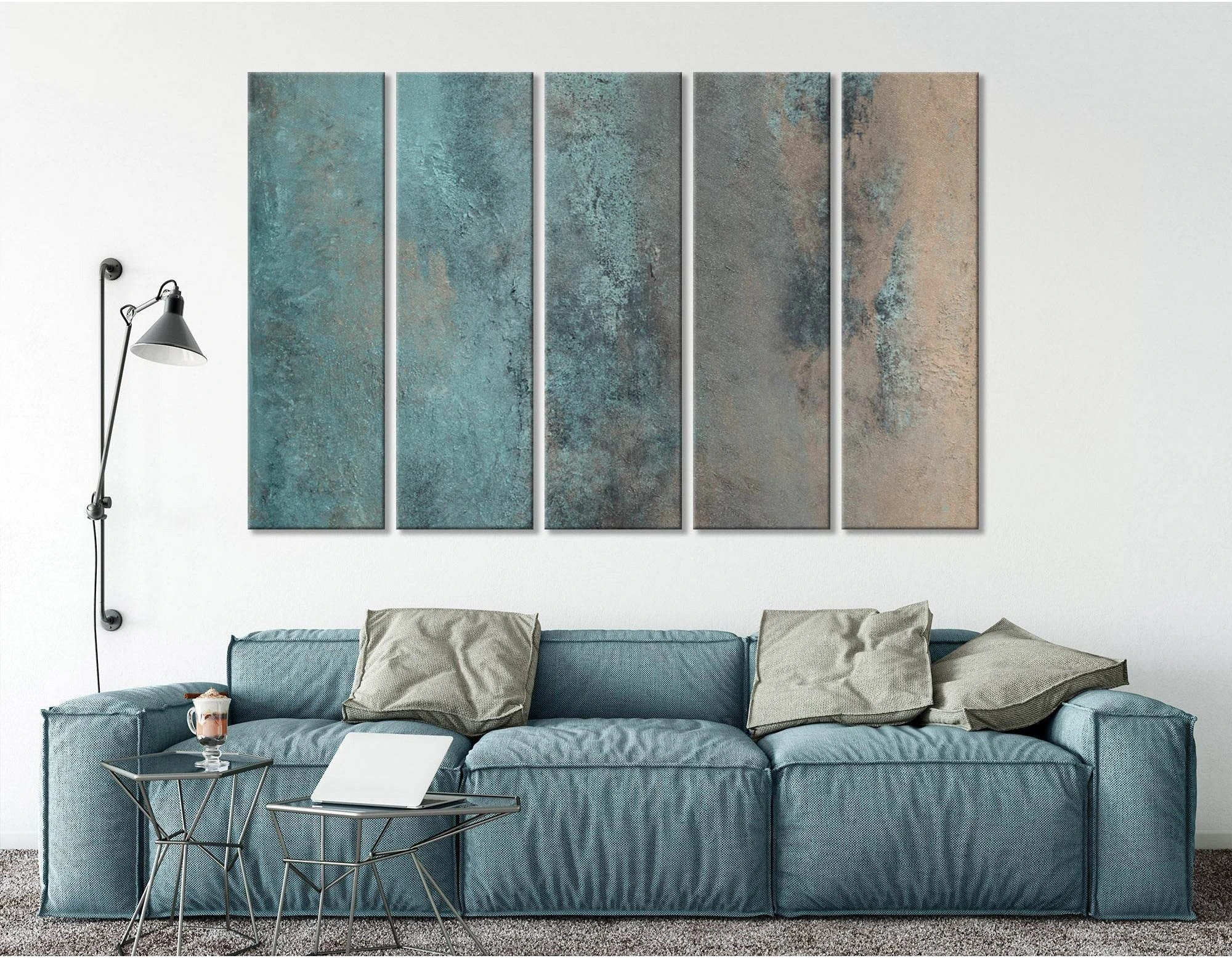 Light Green And Beige Abstract №04372 Ready to Hang Canvas Print - Zellart Canvas Prints ALL_Products