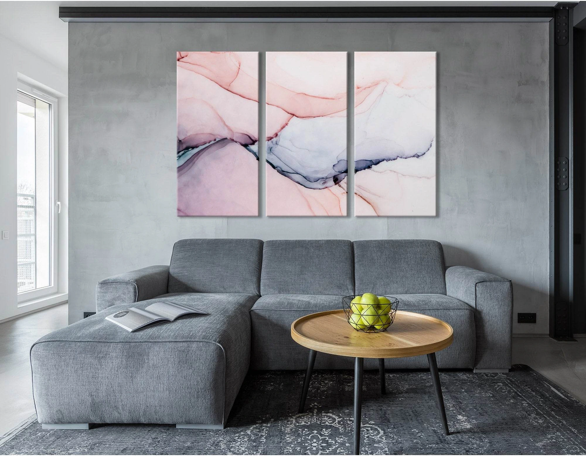 Light Pink And Purple Abstract №04353 Ready to Hang Canvas Print - Zellart Canvas Prints ALL_Products