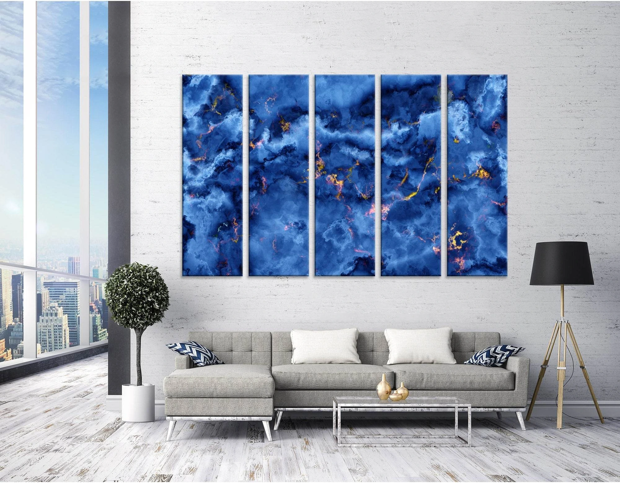 Lightning In The Sky Abstract №041333 Ready to Hang Canvas Print - Zellart Canvas Prints ALL_Products