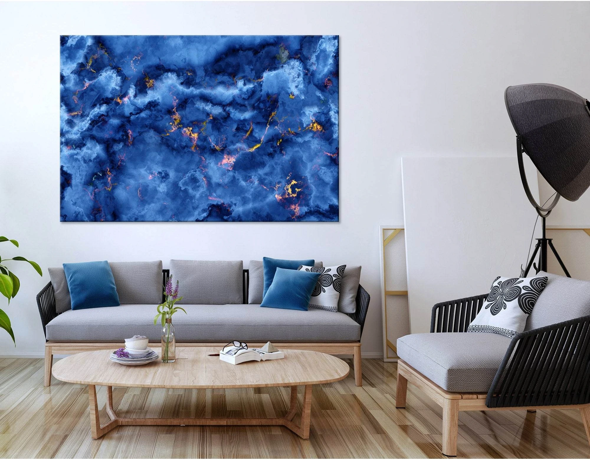 Lightning In The Sky Abstract №041333 Ready to Hang Canvas Print - Zellart Canvas Prints ALL_Products