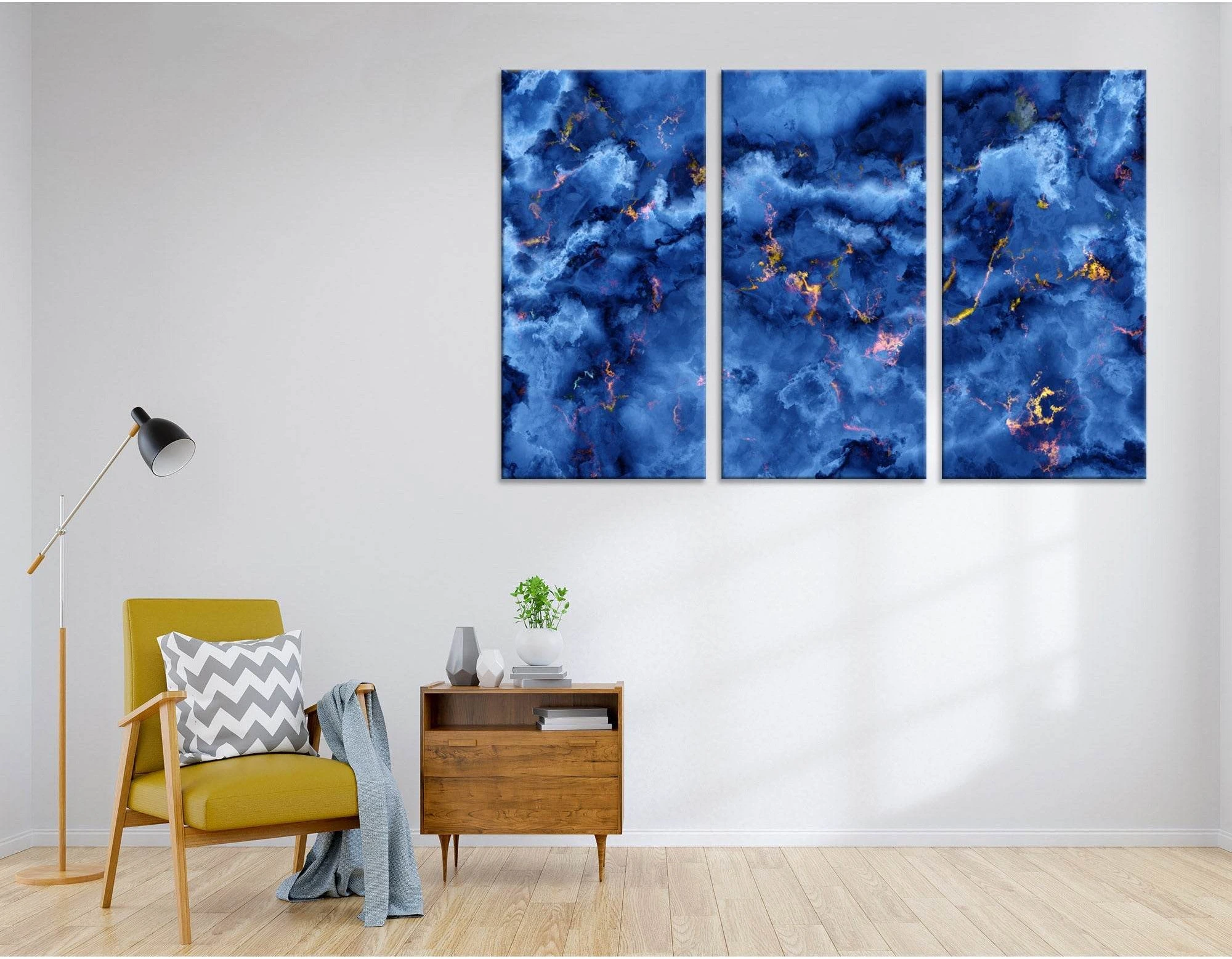 Lightning In The Sky Abstract №041333 Ready to Hang Canvas Print - Zellart Canvas Prints ALL_Products