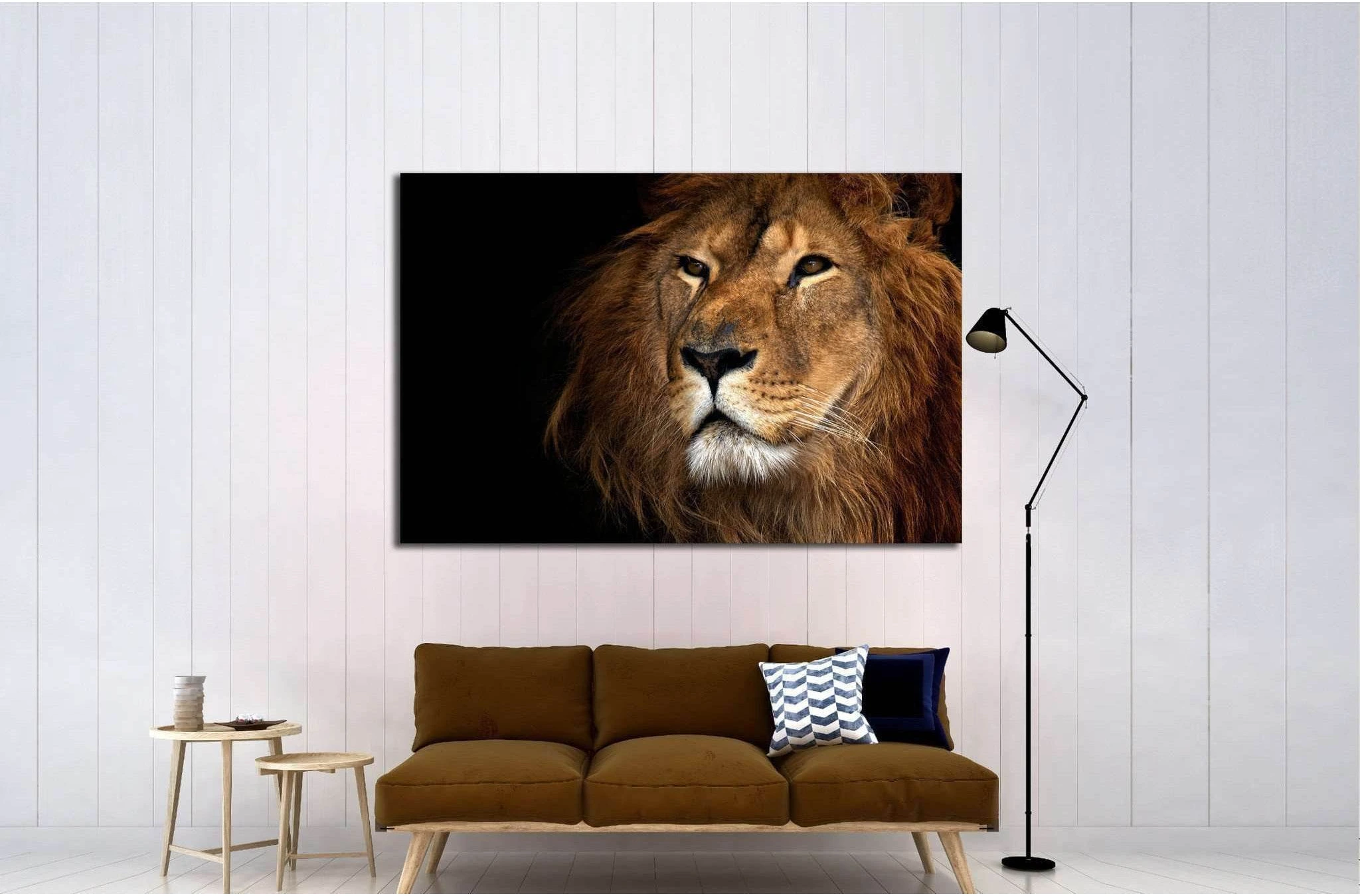 lion №1837 Ready to Hang Canvas Print - Zellart Canvas Prints ALL_Products, Lion, s-1837