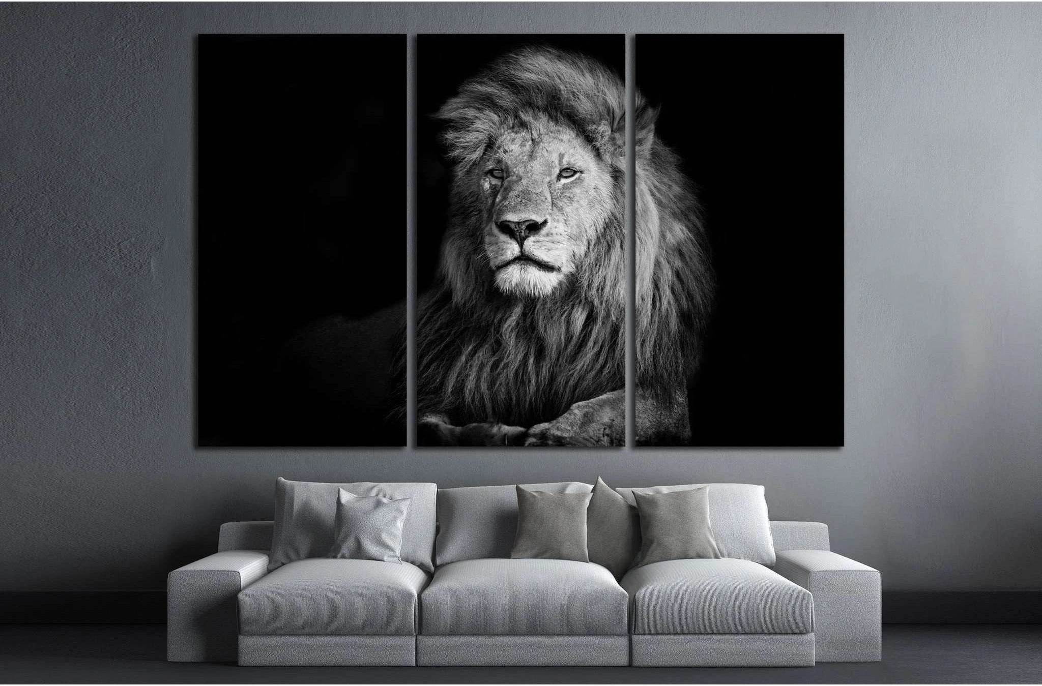 Lion №188 Ready to Hang Canvas Print - Zellart Canvas Prints ALL_Products, Lion, wd-188