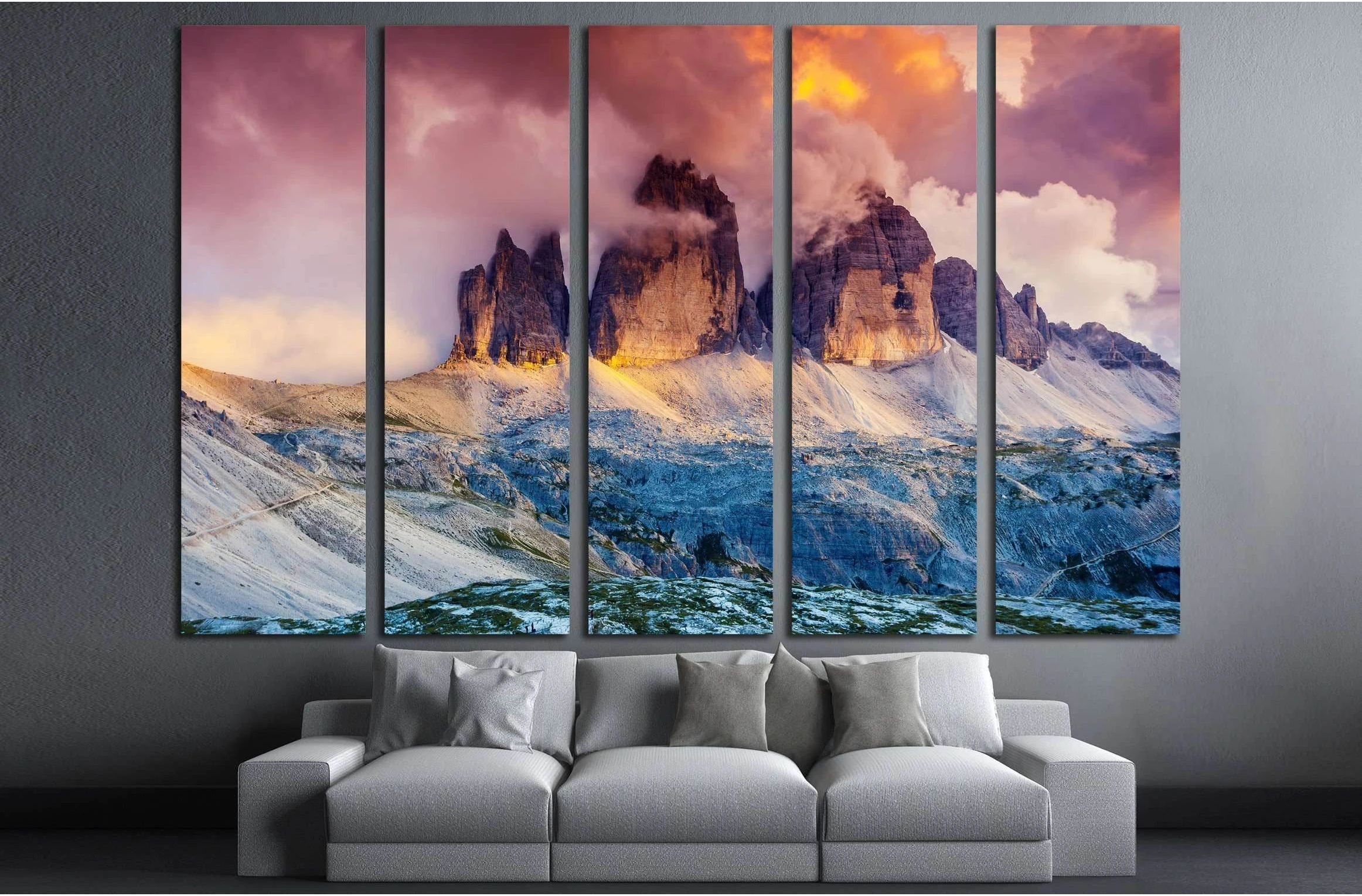 Location Auronzo, Italy, Europe. Dramatic scene. Beauty world. №3079 Ready to Hang Canvas Print - Zellart Canvas Prints ALL_Products, s-3079