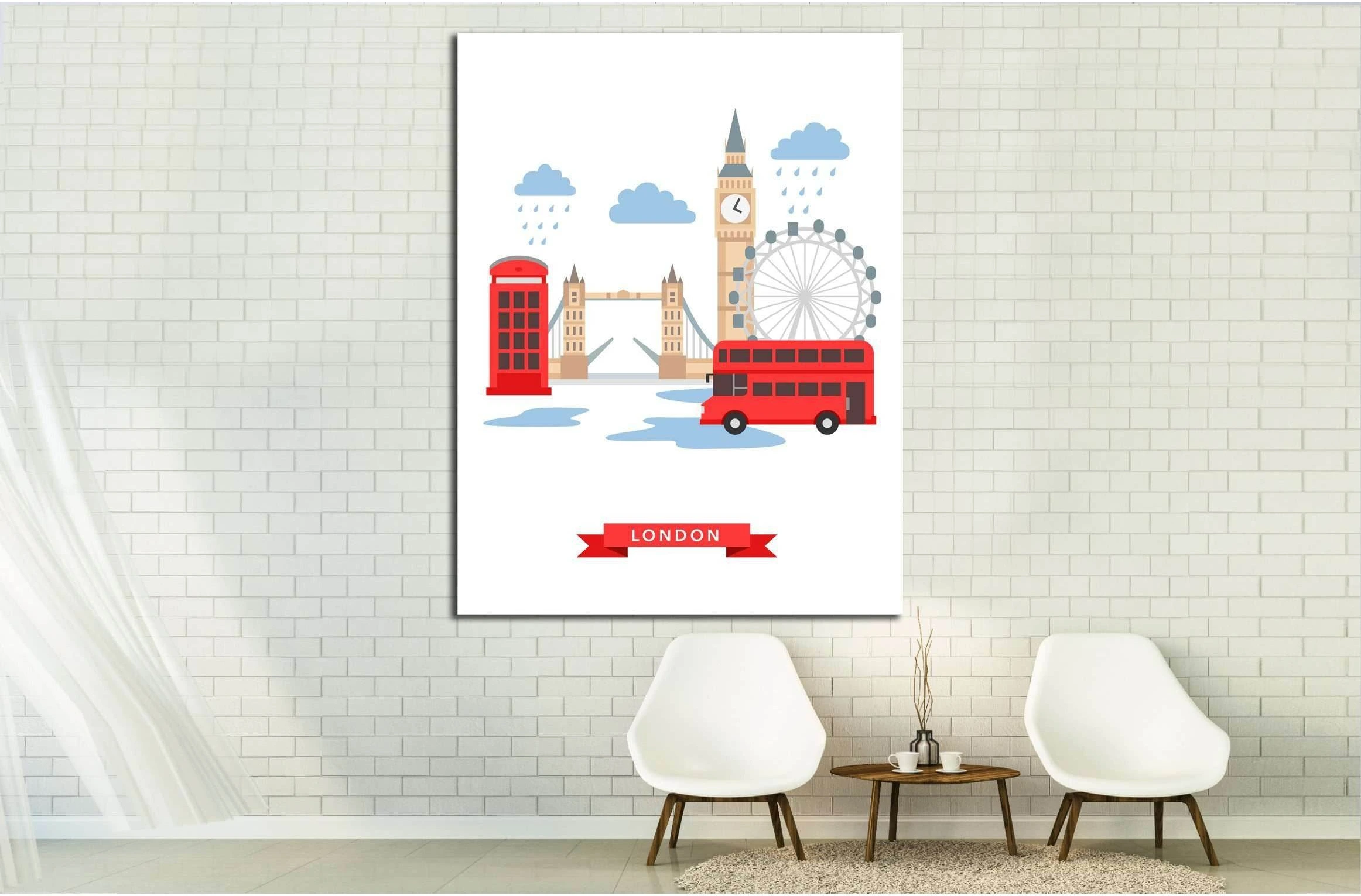 London №4531 Ready to Hang Canvas Print - Zellart Canvas Prints ALL_Products, s-4531