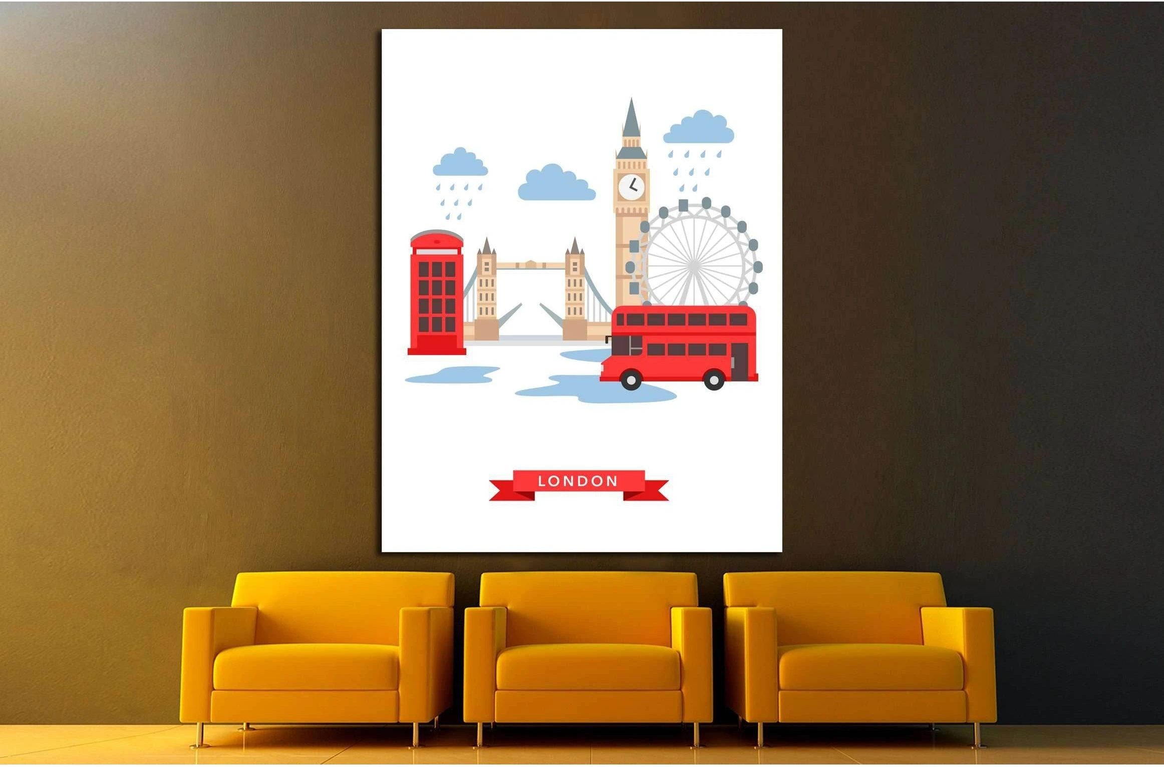 London №4531 Ready to Hang Canvas Print - Zellart Canvas Prints ALL_Products, s-4531