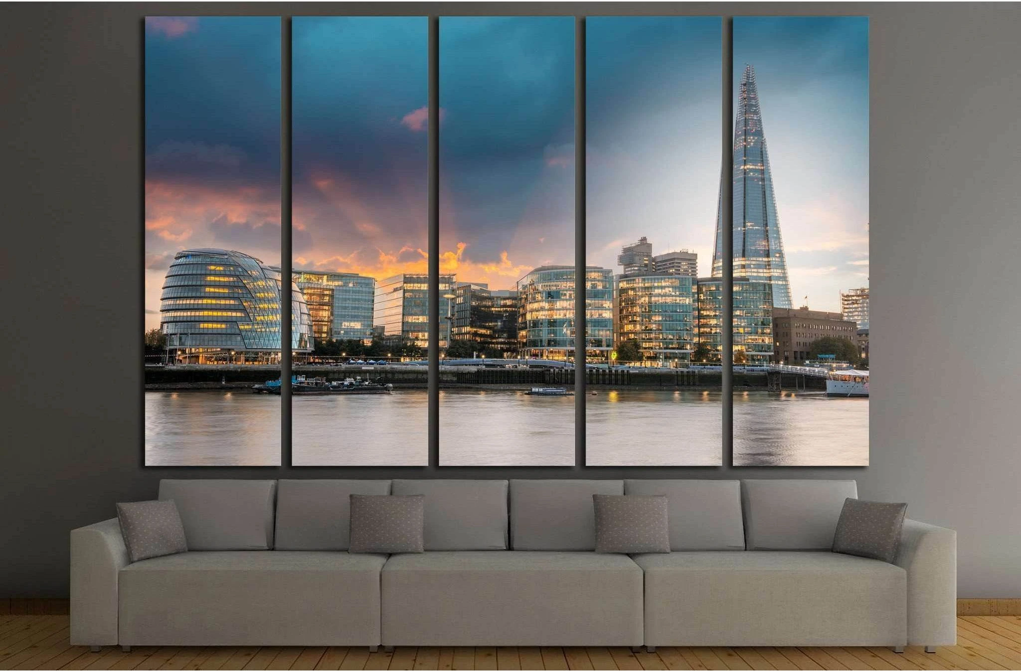 London city hall №785 Ready to Hang Canvas Print - Zellart Canvas Prints ALL_Products, s-785