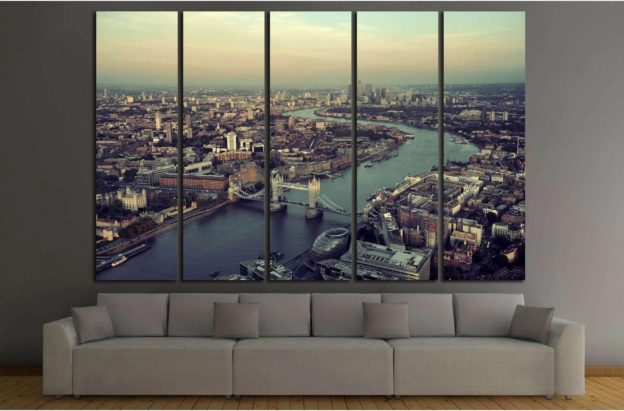 London rooftop view №570 Ready to Hang Canvas Print - Zellart Canvas Prints ALL_Products, s-570