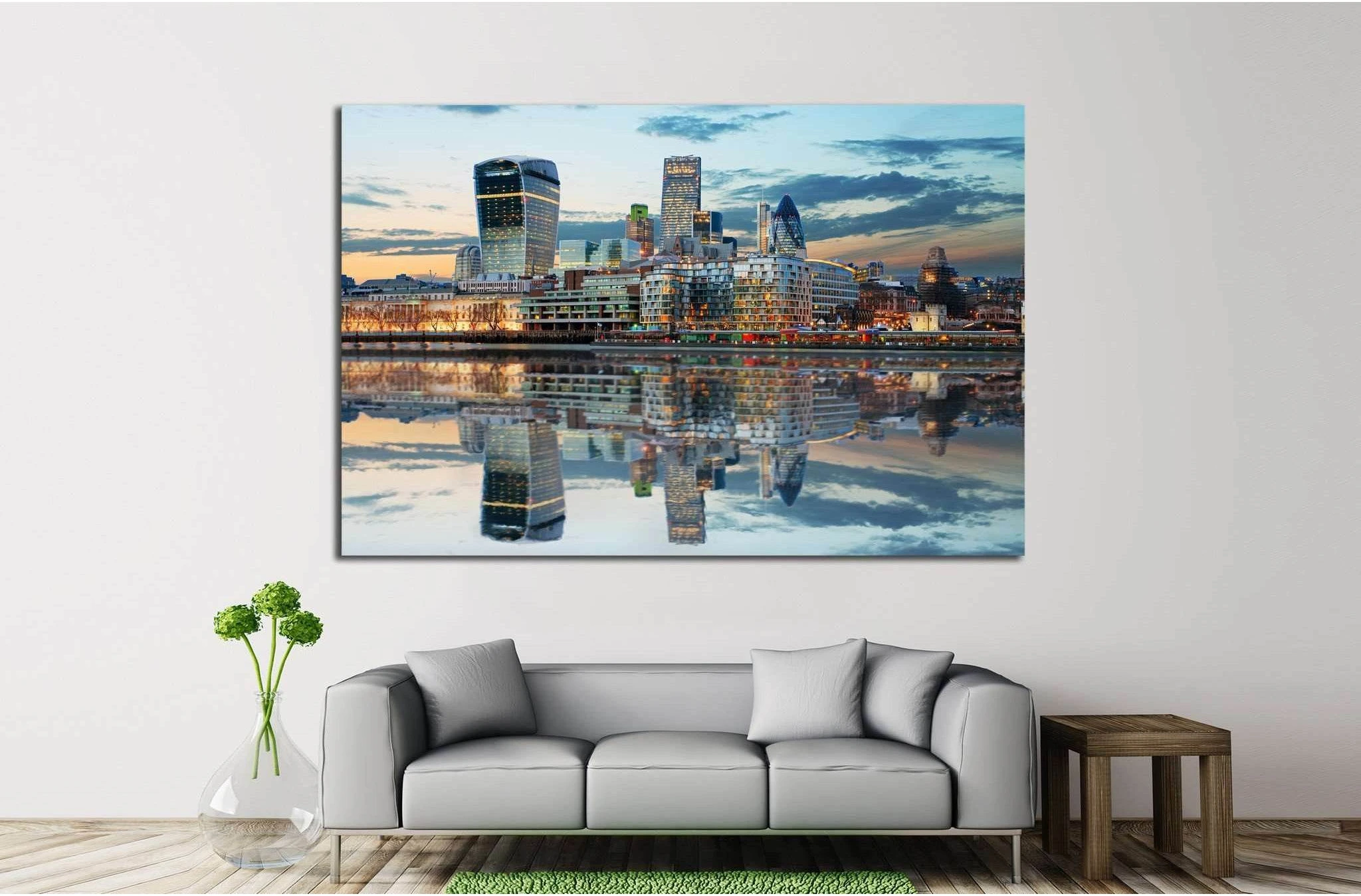 London Skylines №571 Ready to Hang Canvas Print - Zellart Canvas Prints ALL_Products, s-571
