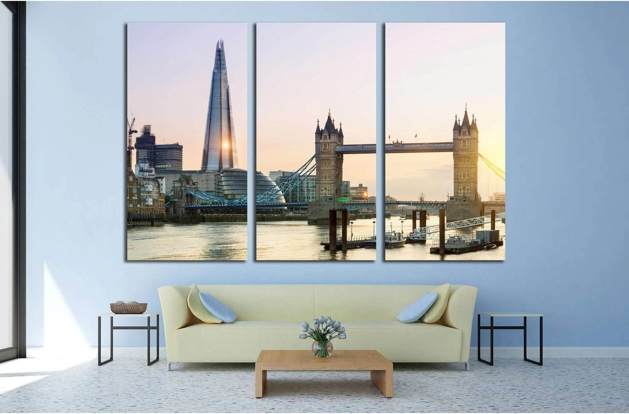London, Tower Bridge №572 Ready to Hang Canvas Print - Zellart Canvas Prints ALL_Products, s-572