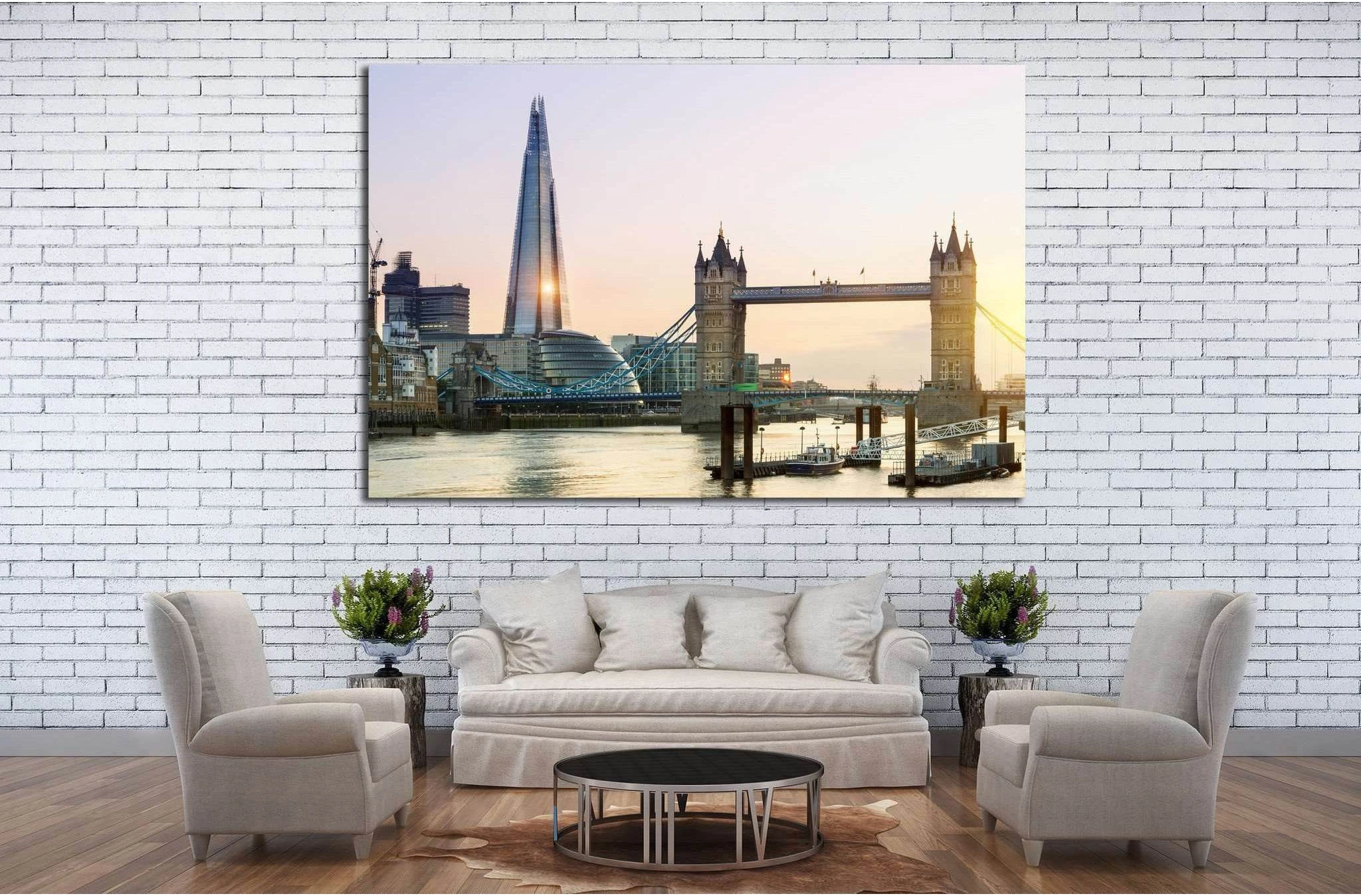 London, Tower Bridge №572 Ready to Hang Canvas Print - Zellart Canvas Prints ALL_Products, s-572