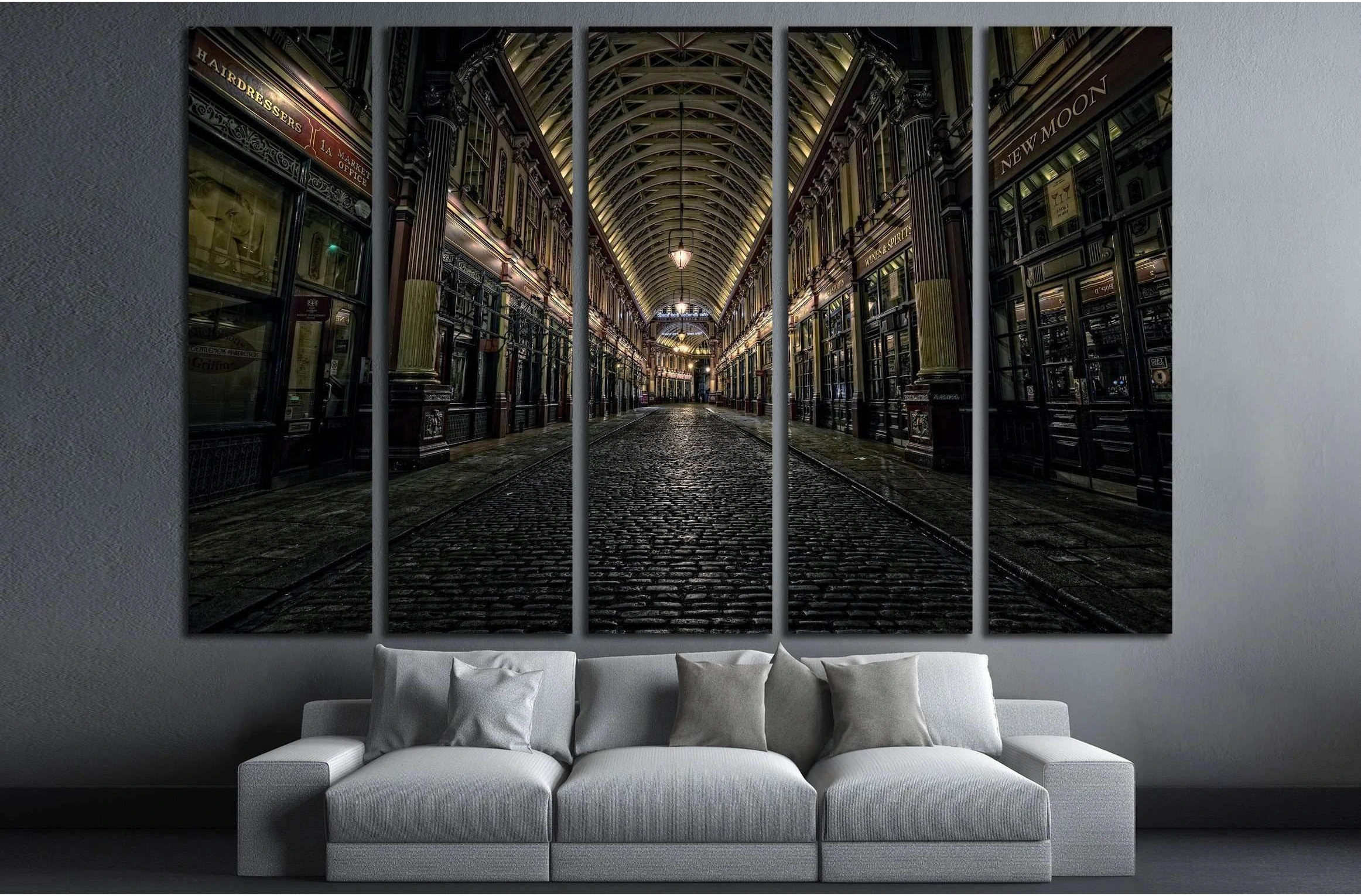 LONDON, UK, Leadenhall Market in the City of London №2202 Ready to Hang Canvas Print - Zellart Canvas Prints ALL_Products, s-2202