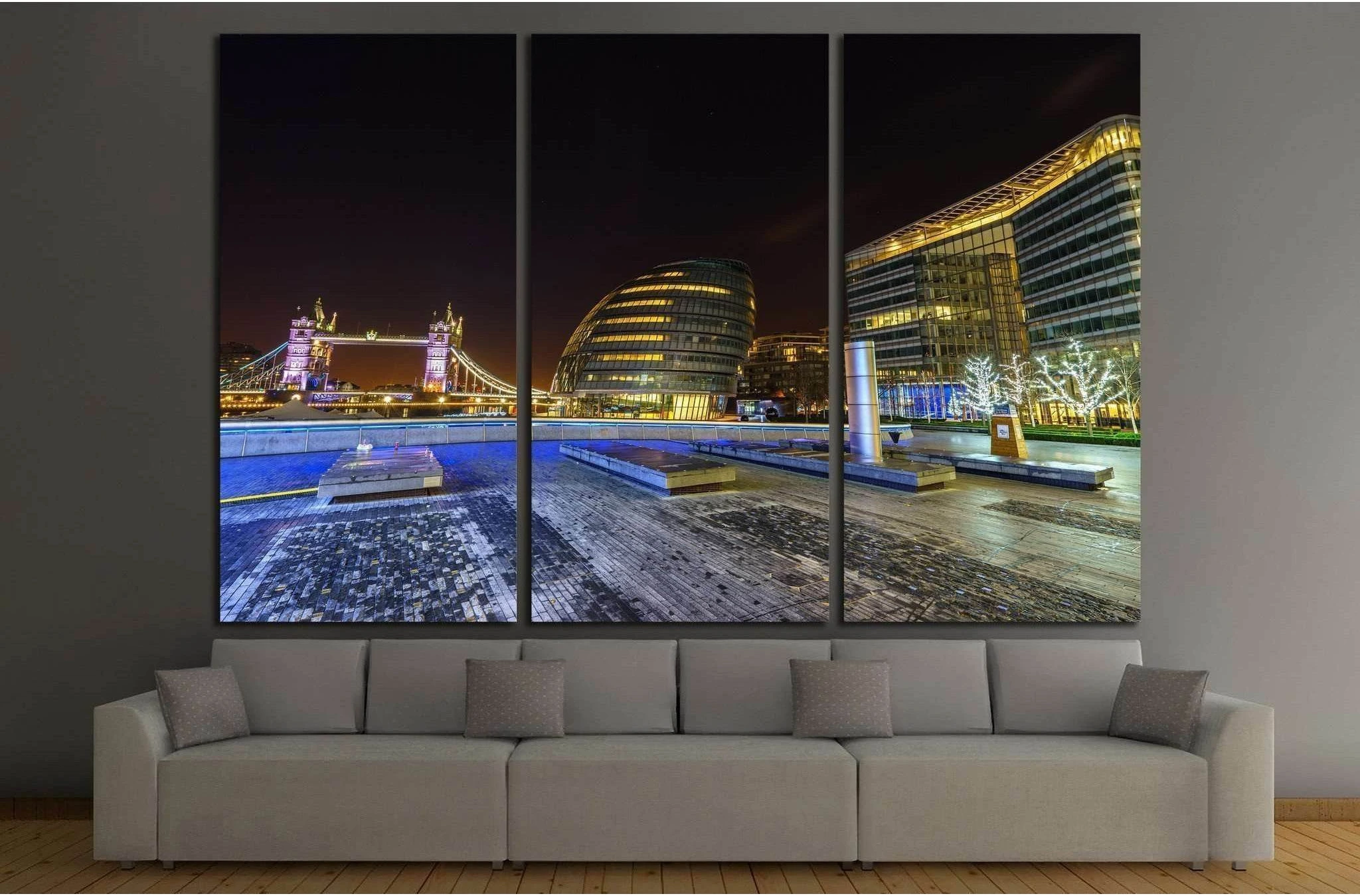 LONDON, UK, Tower Bridge №1261 Ready to Hang Canvas Print - Zellart Canvas Prints ALL_Products, s-1261