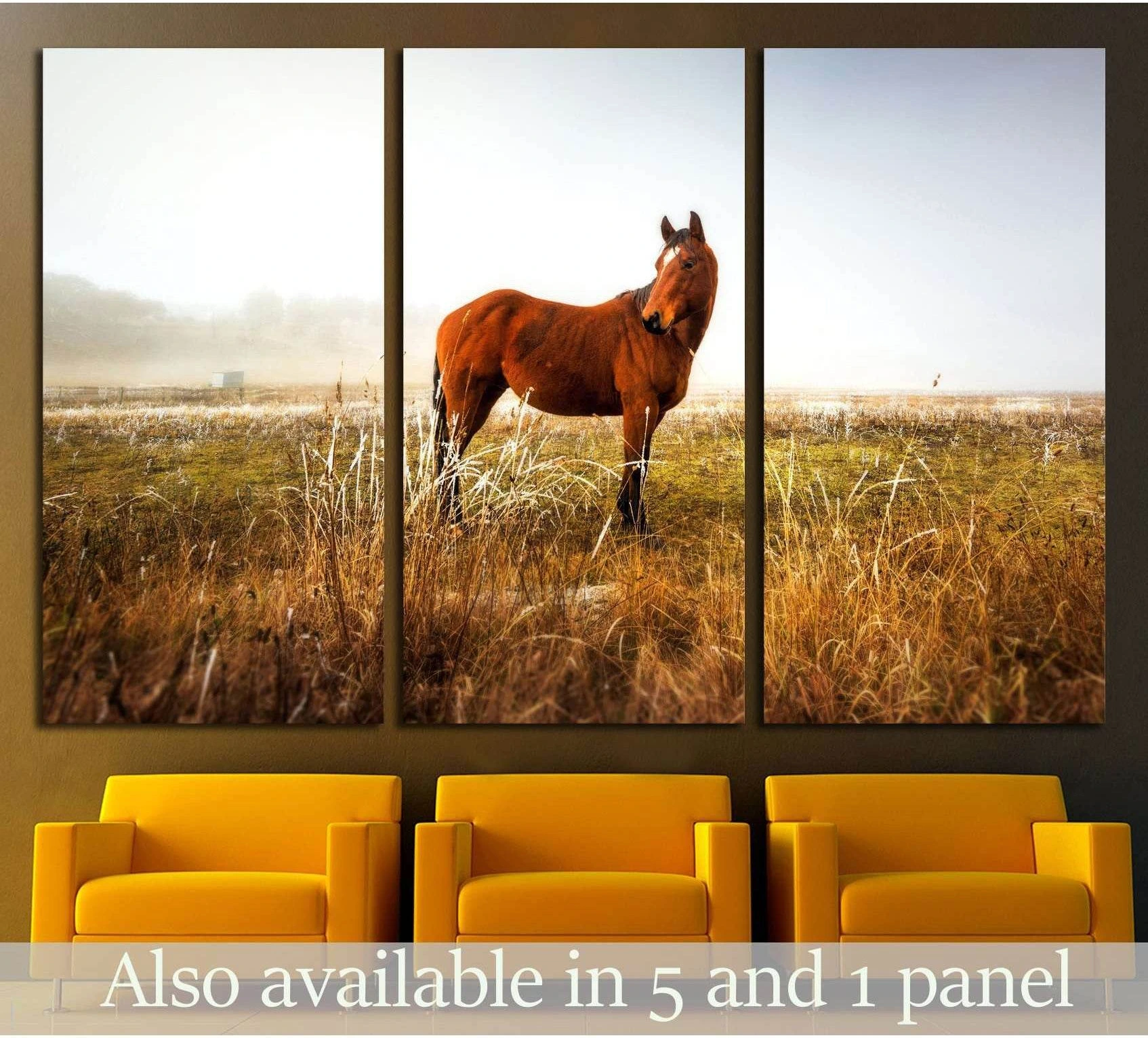 Lonely horse wall art №5003 - Zellart Canvas Prints ALL_Products, Horses, s-5003