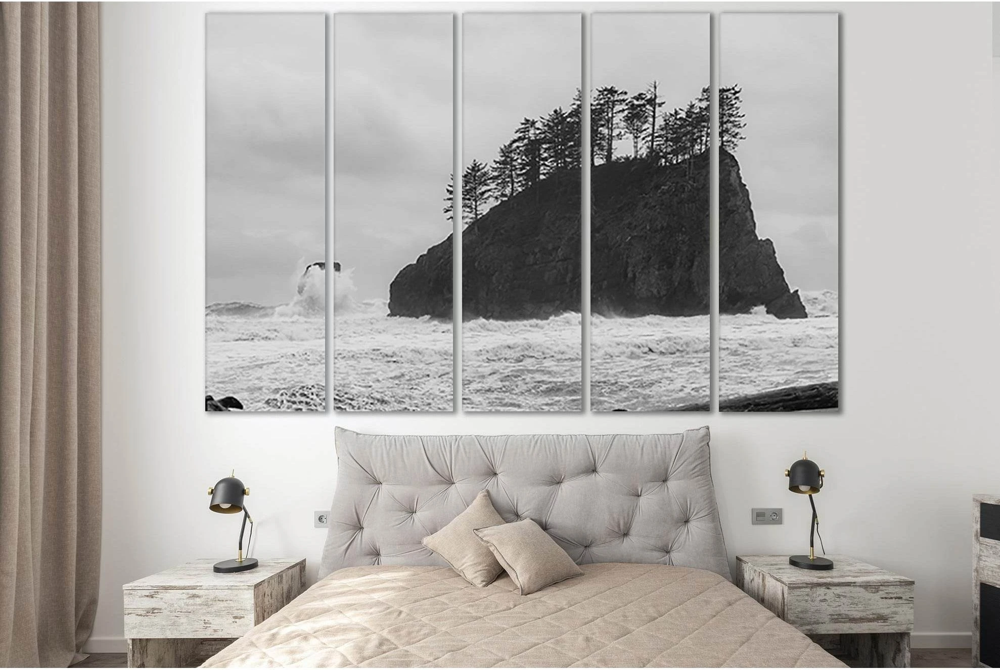 Lonely Island Shtom №SL102 Ready to Hang Canvas Print - Zellart Canvas Prints 0new, ALL_Products, Beach Ocean & Waves