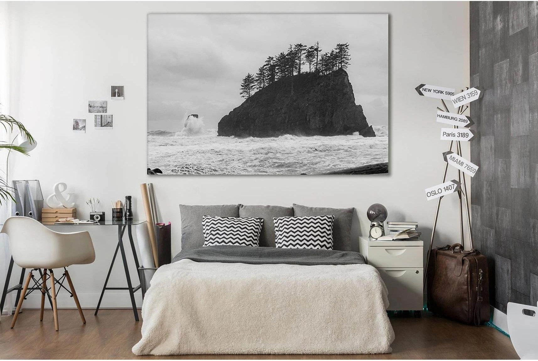 Lonely Island Shtom №SL102 Ready to Hang Canvas Print - Zellart Canvas Prints 0new, ALL_Products, Beach Ocean & Waves