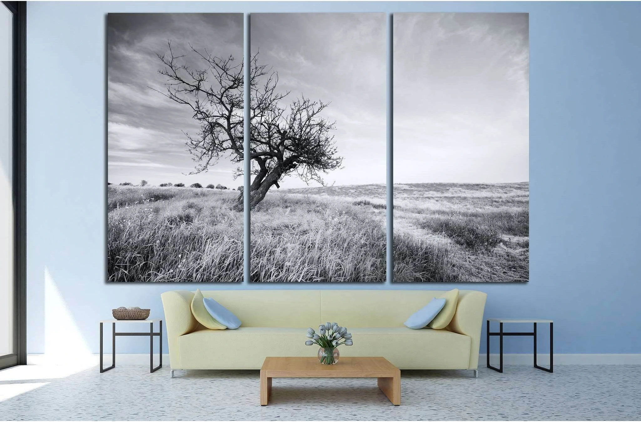 Lonely tree №628 Ready to Hang Canvas Print - Zellart Canvas Prints ALL_Products, s-628