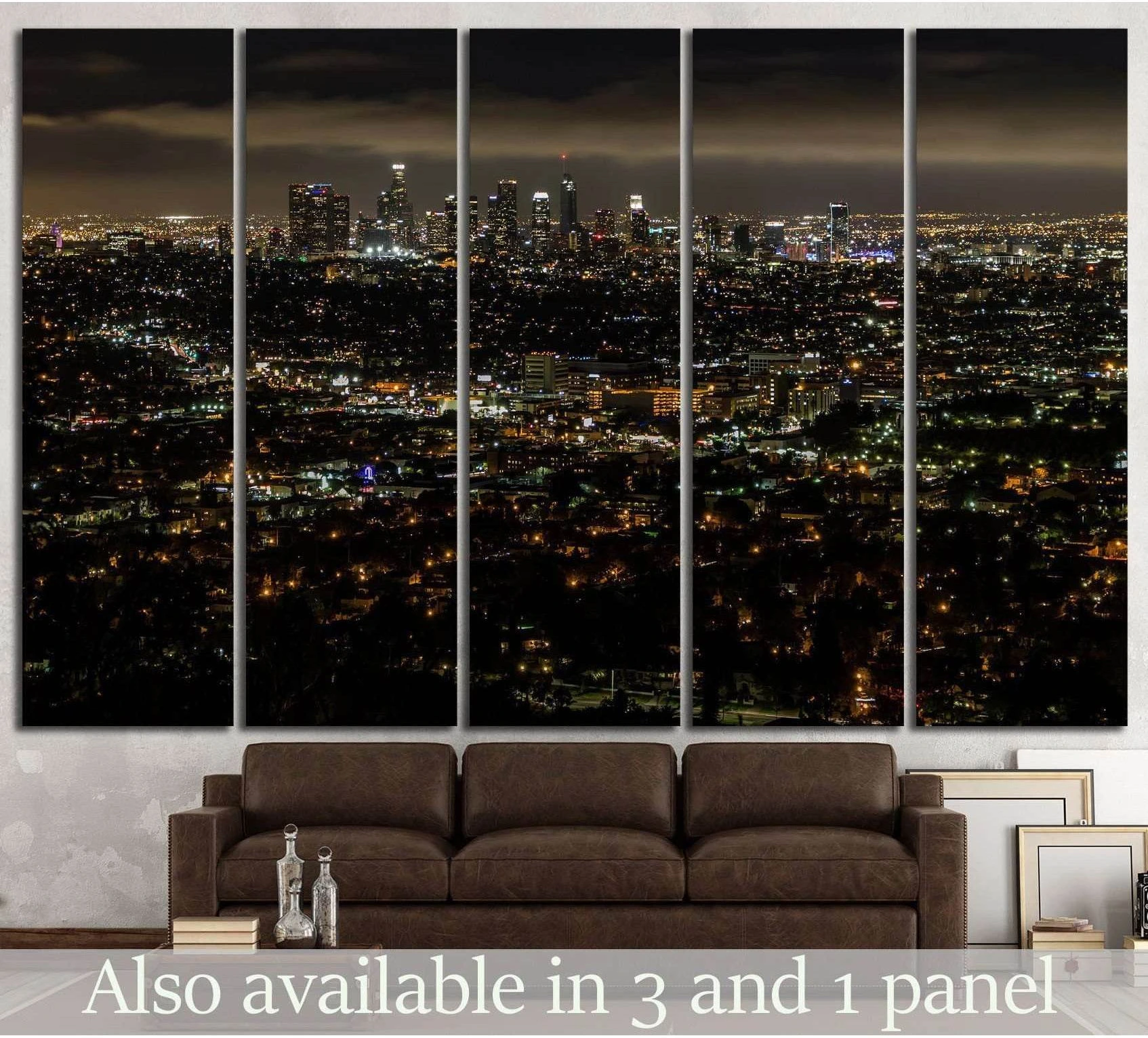 Los Angeles skyline №820 Ready to Hang Canvas Print - Zellart Canvas Prints ALL_Products, s-820