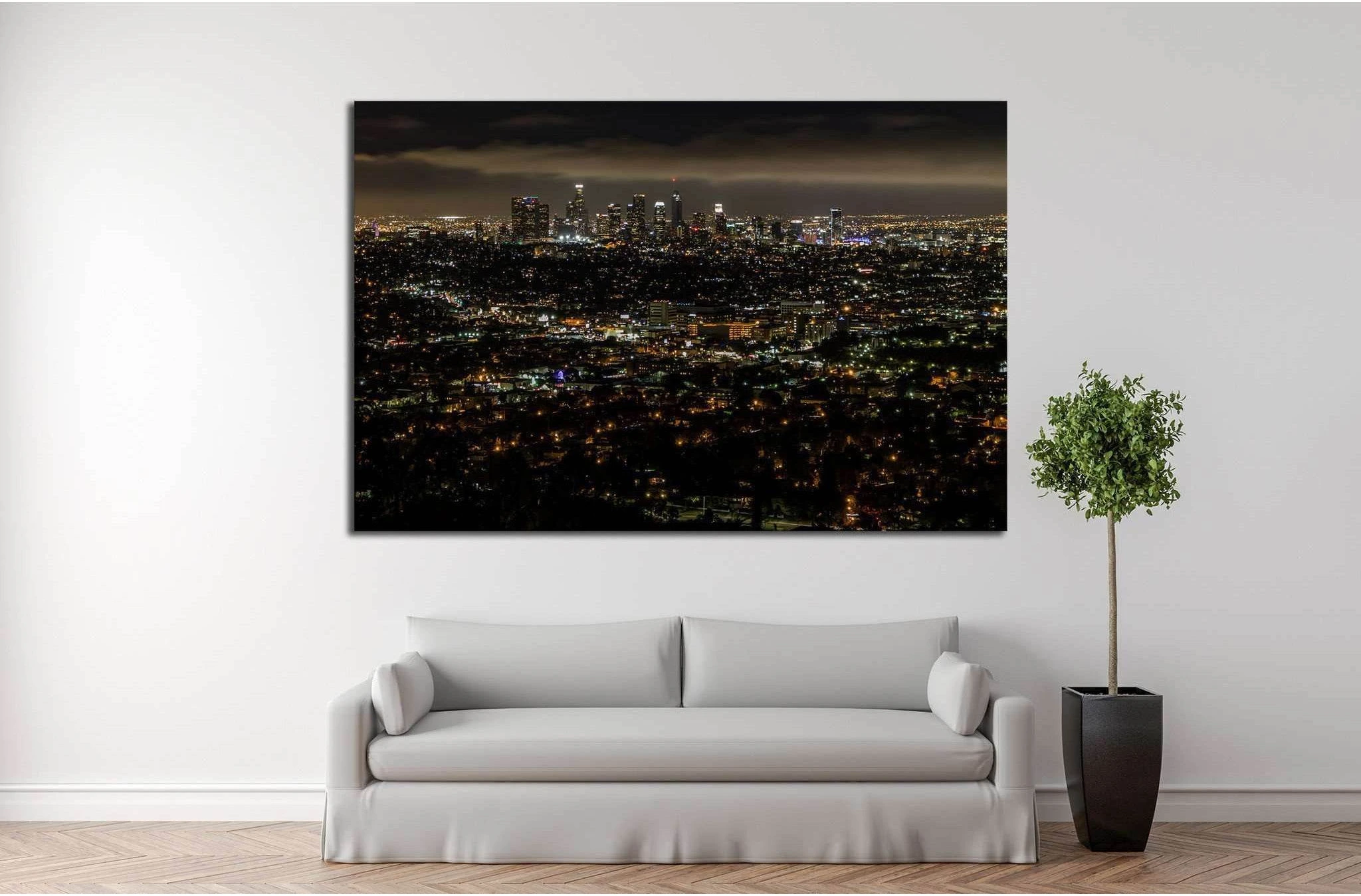 Los Angeles skyline №820 Ready to Hang Canvas Print - Zellart Canvas Prints ALL_Products, s-820
