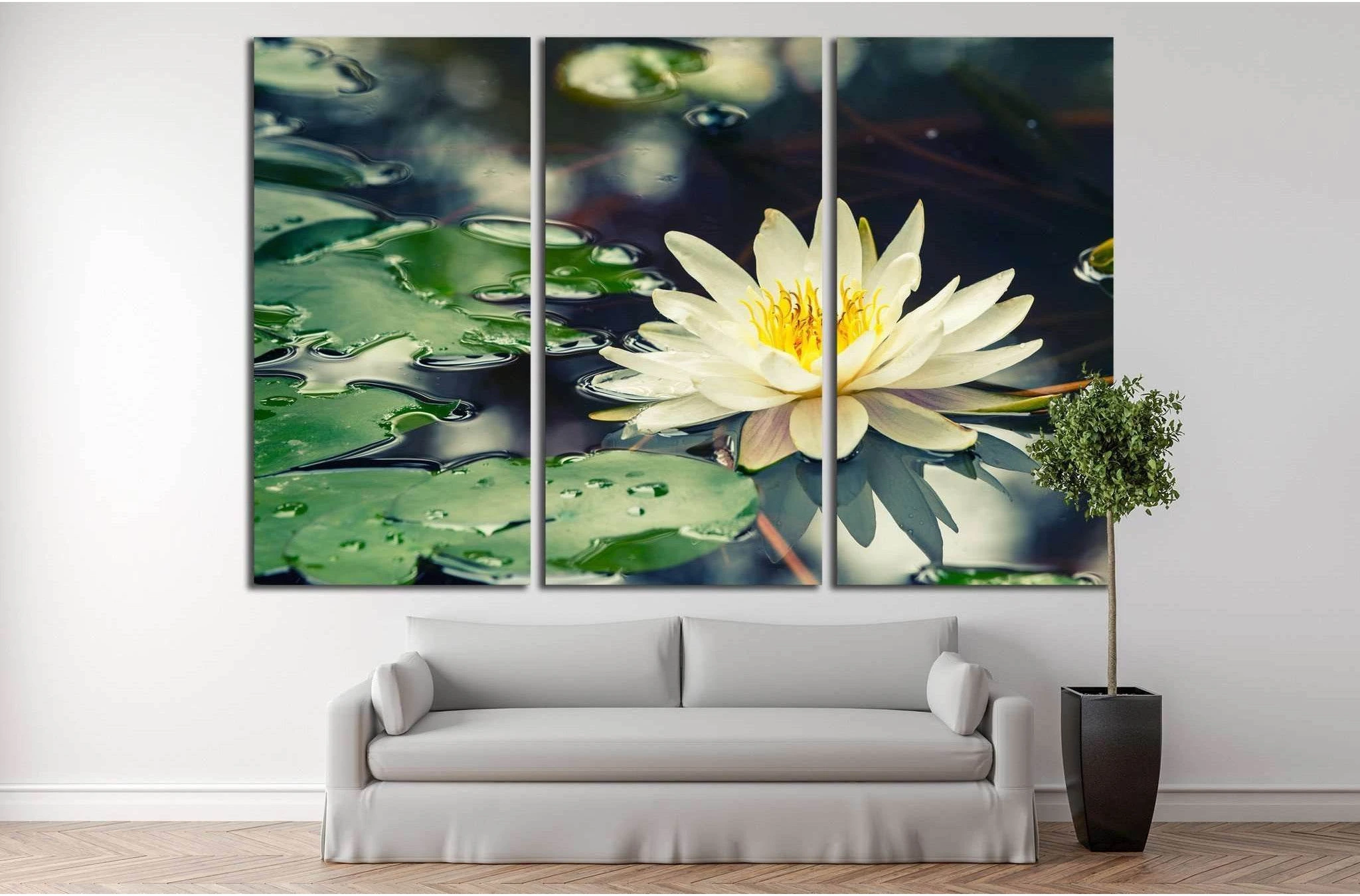 lotus flower №698 Ready to Hang Canvas Print - Zellart Canvas Prints ALL_Products, s-698