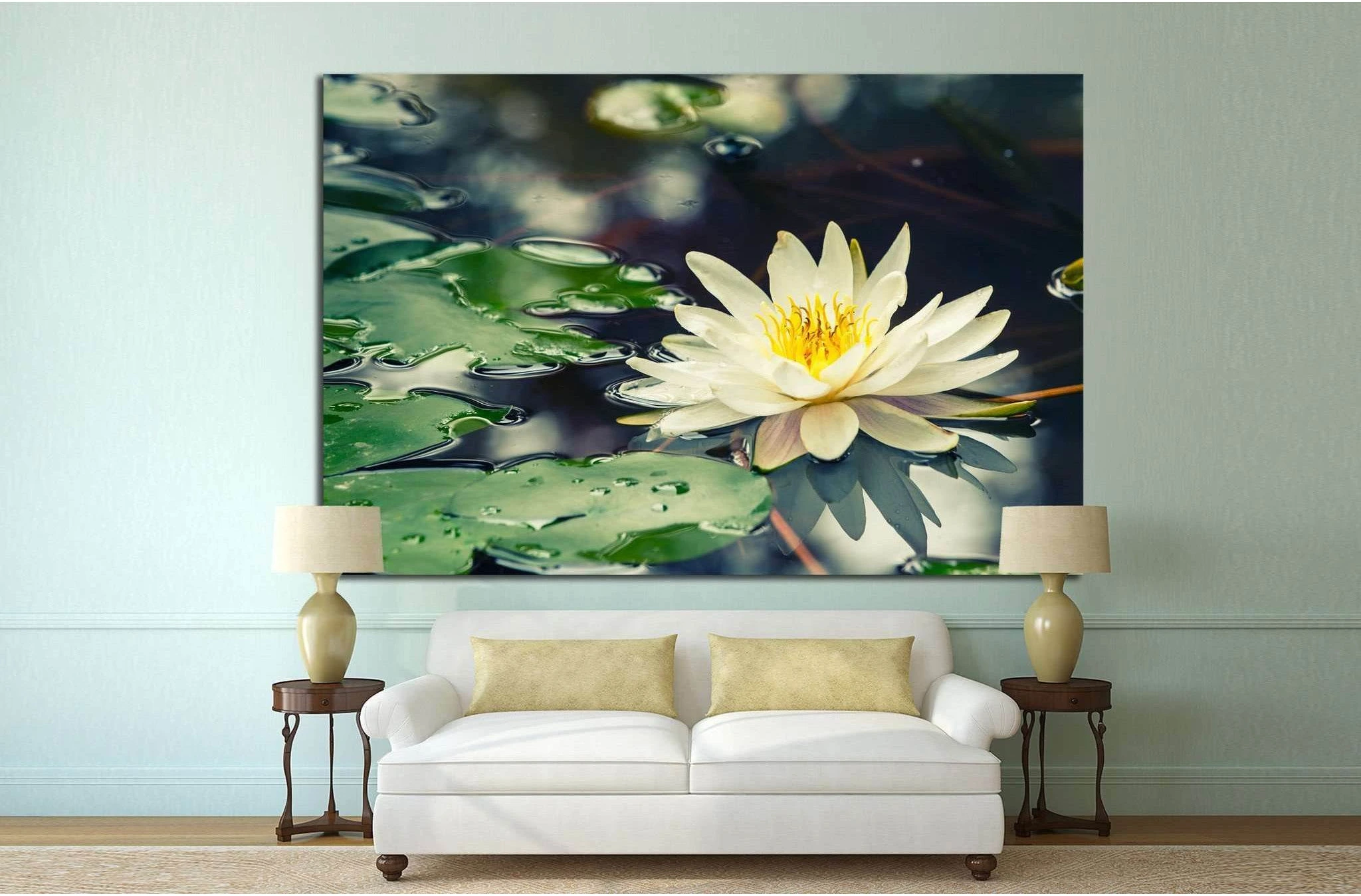 lotus flower №698 Ready to Hang Canvas Print - Zellart Canvas Prints ALL_Products, s-698