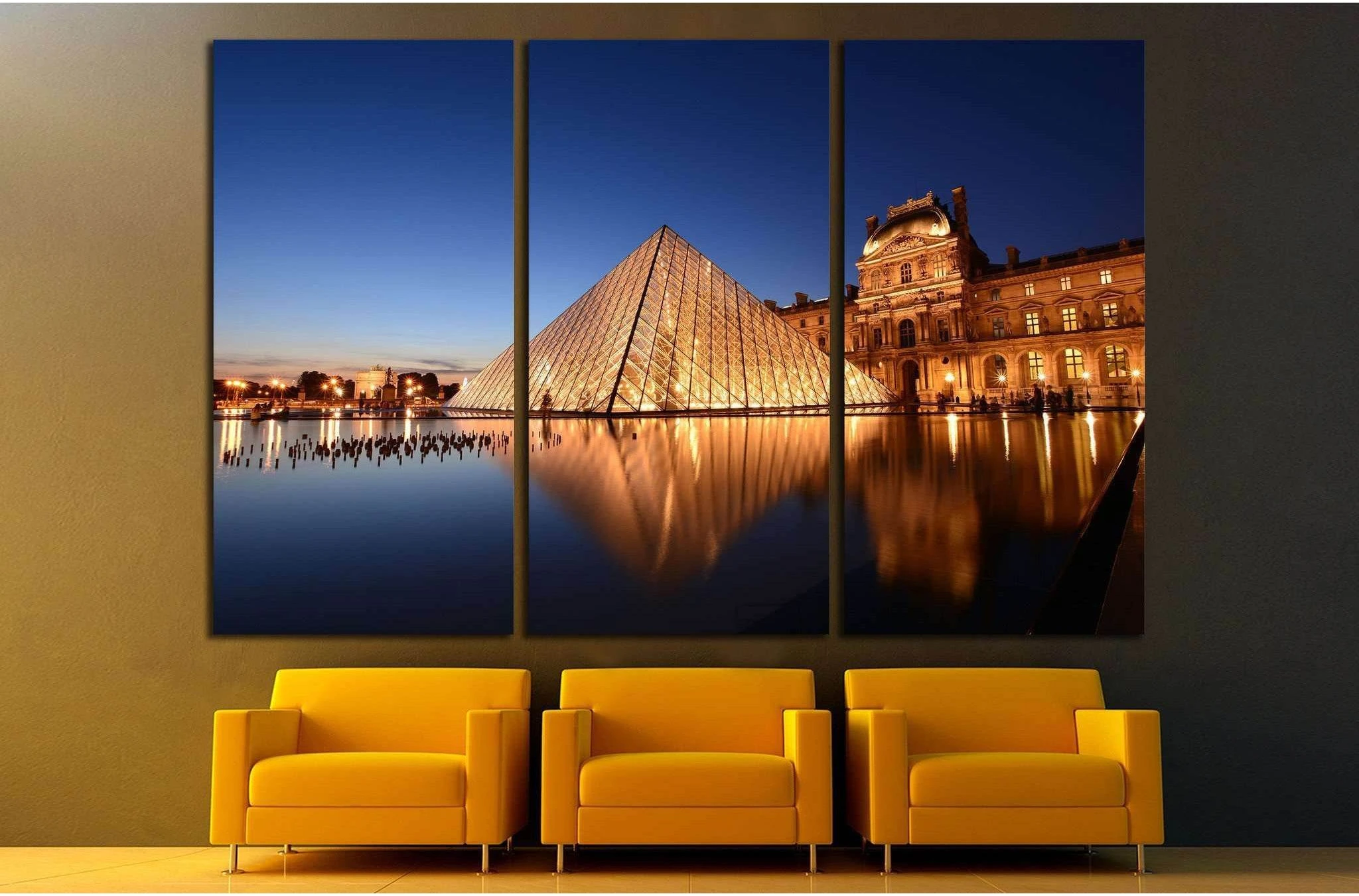 Louvre museum, PARIS №1169 Ready to Hang Canvas Print - Zellart Canvas Prints ALL_Products, s-1169