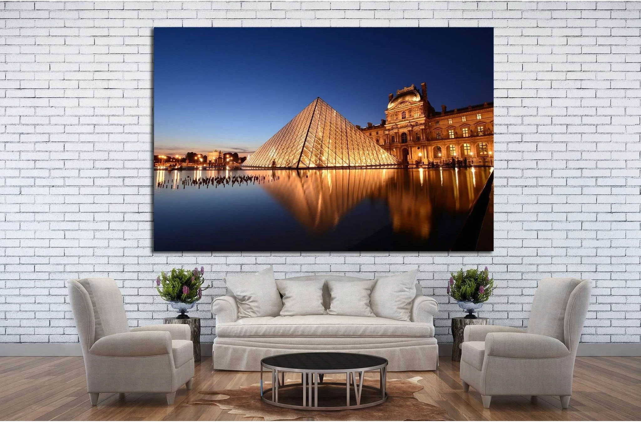 Louvre museum, PARIS №1169 Ready to Hang Canvas Print - Zellart Canvas Prints ALL_Products, s-1169