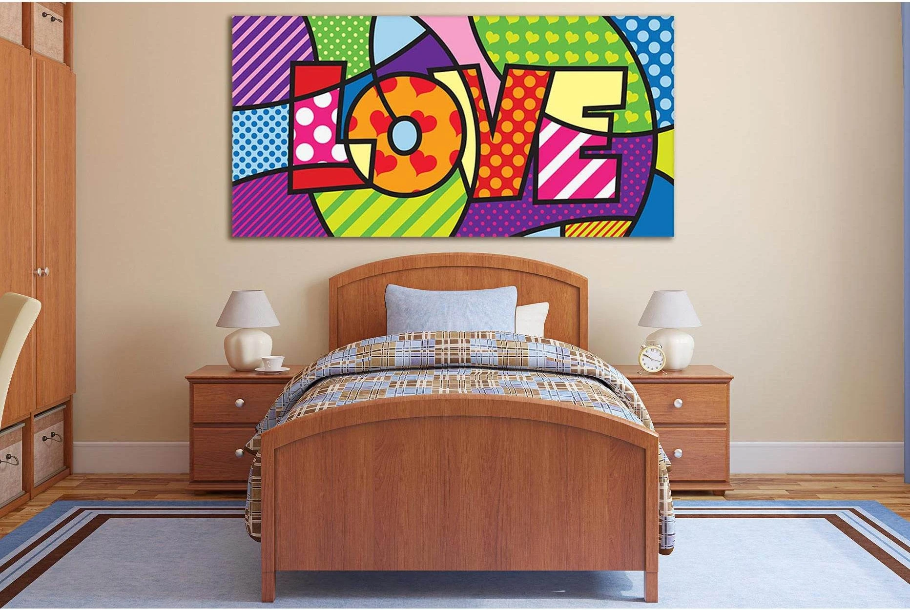 Love Pop Art №SL540 Ready to Hang Canvas Print - Zellart Canvas Prints 0new, ALL_Products, Pop ART