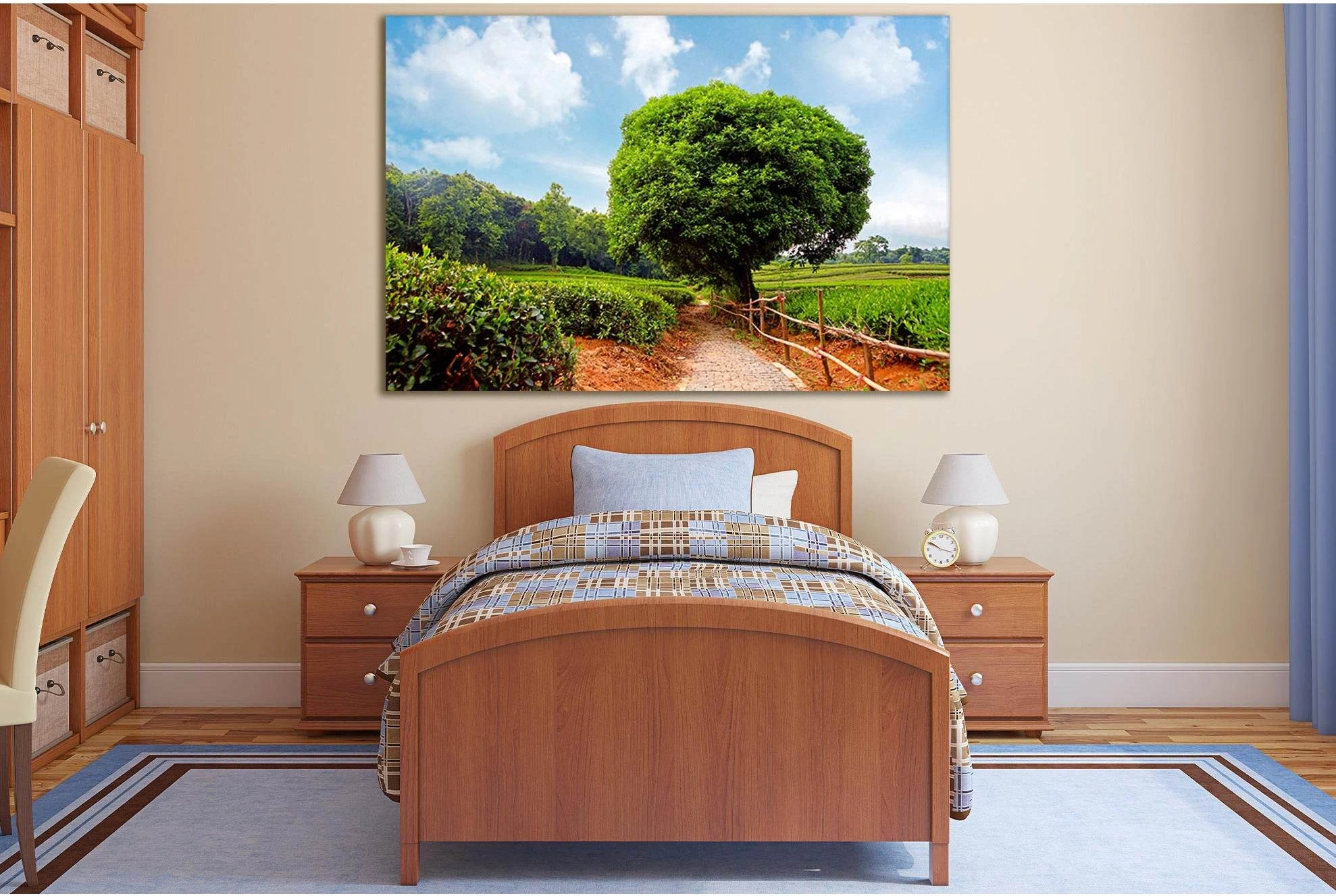 Lush Green Tree №SL810 Ready to Hang Canvas Print - Zellart Canvas Prints 0new, ALL_Products, Trees Wall Art