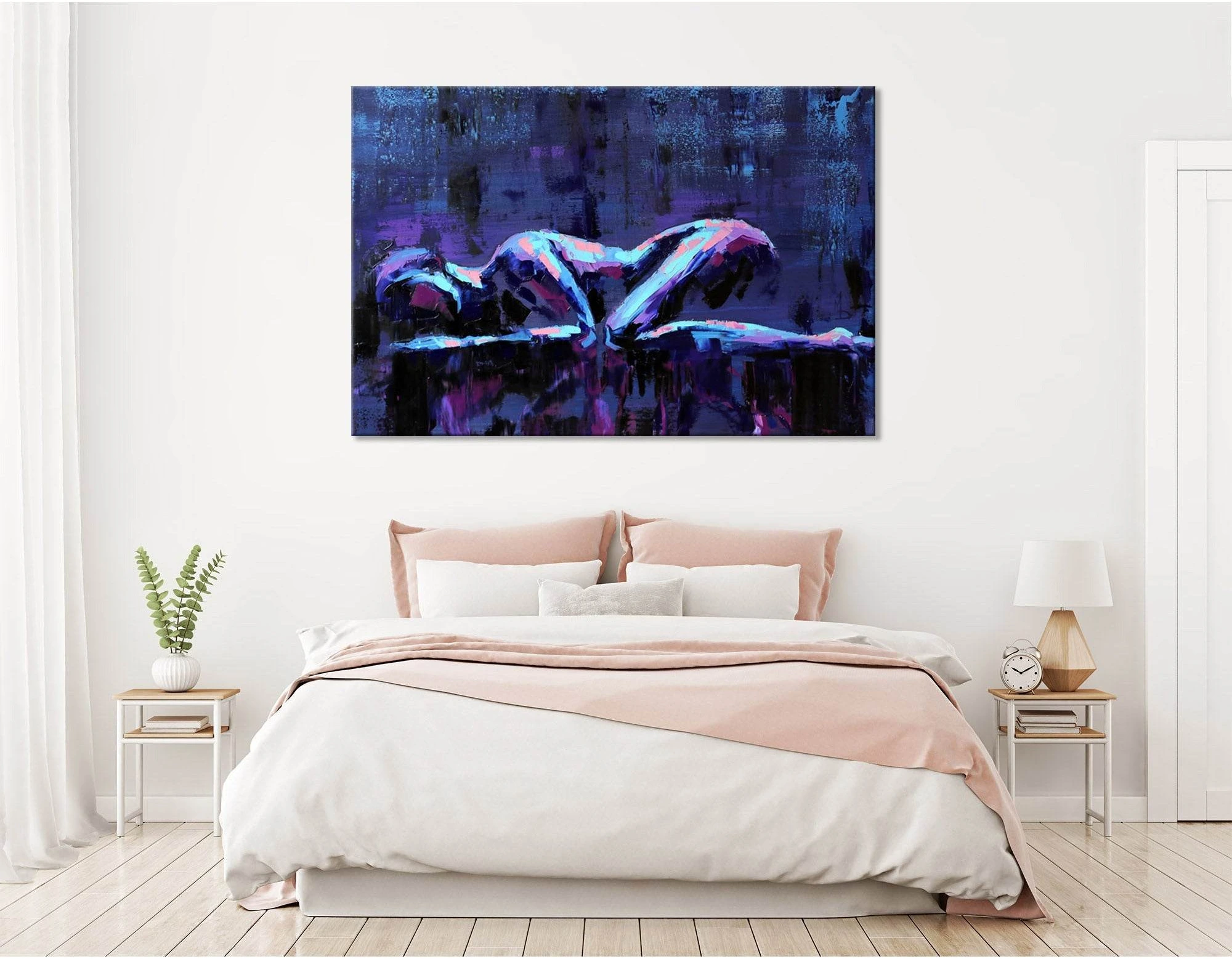 Lying Girls Abstract №04400 Ready to Hang Canvas Print - Zellart Canvas Prints ALL_Products