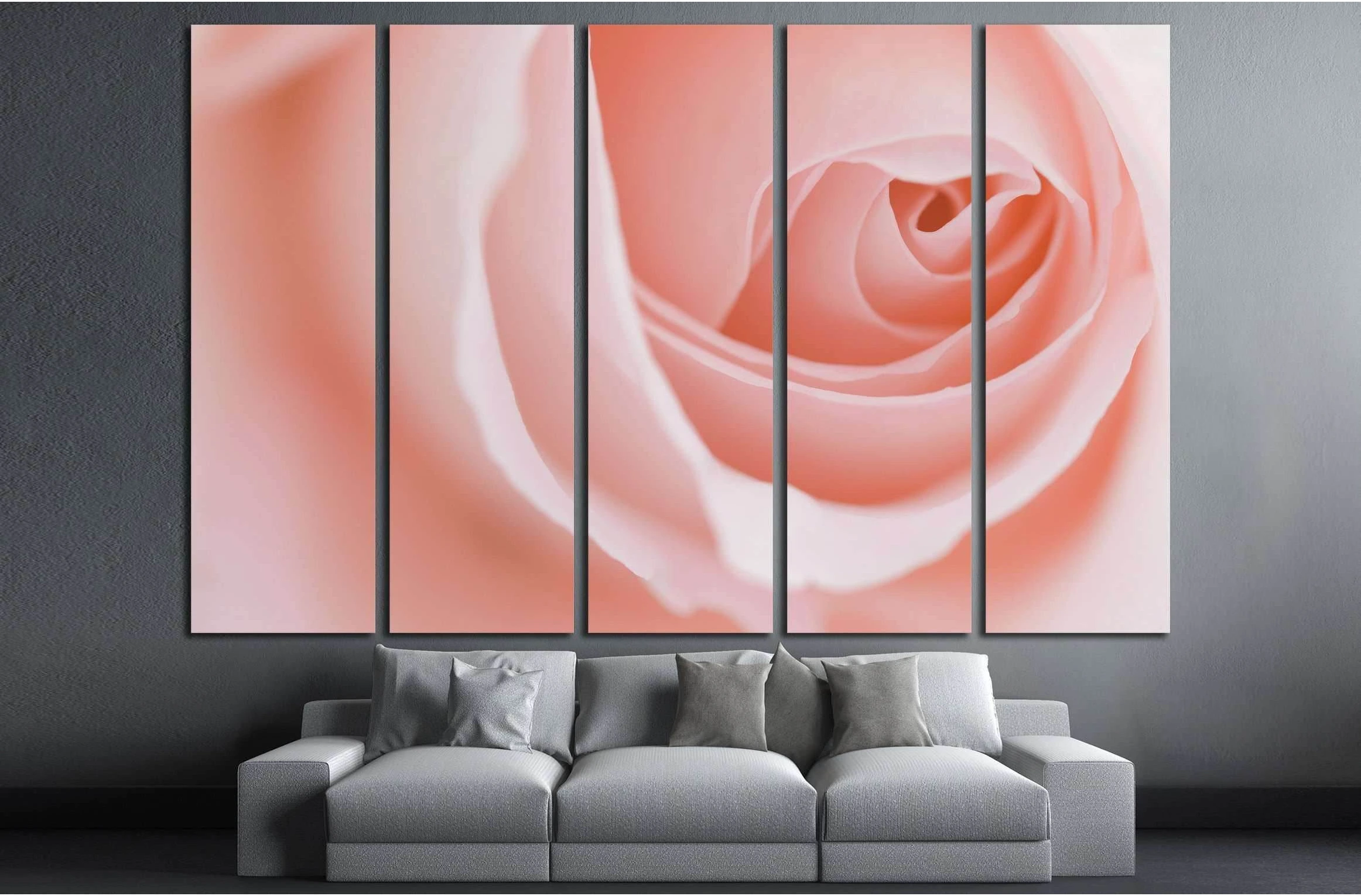 Macro flower beautiful rose for a background image №2746 Ready to Hang Canvas Print - Zellart Canvas Prints ALL_Products, s-2746