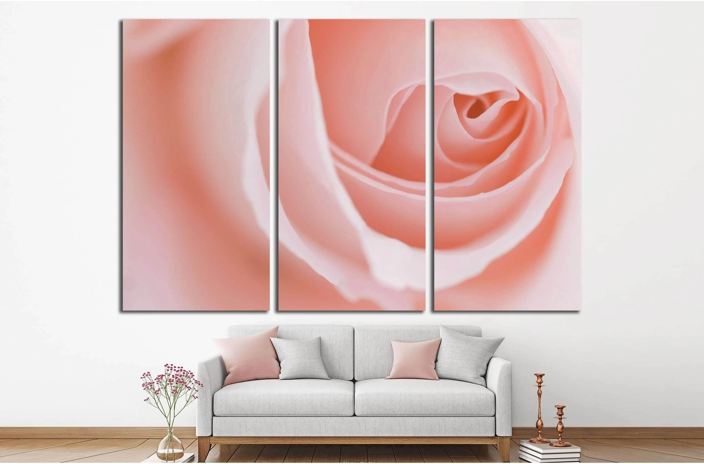 Macro flower beautiful rose for a background image №2746 Ready to Hang Canvas Print - Zellart Canvas Prints ALL_Products, s-2746