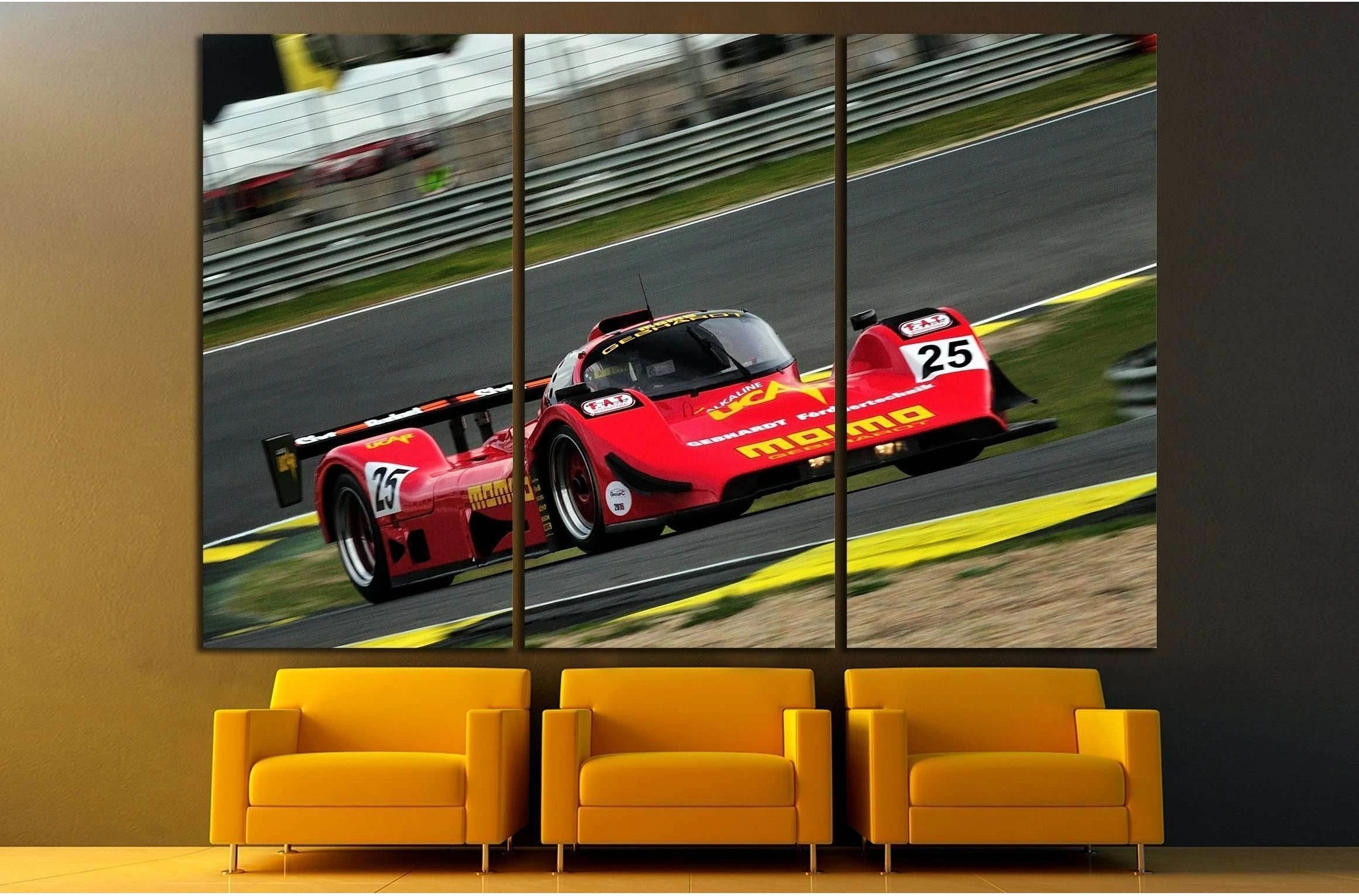 MADRID, SPAIN -APR 1 British driver Michael Lyons races in a Gebhardt C91 during the Jarama Classic №2489 Ready to Hang Canvas Print - Zellart Canvas Prints ALL_Products, s-2489