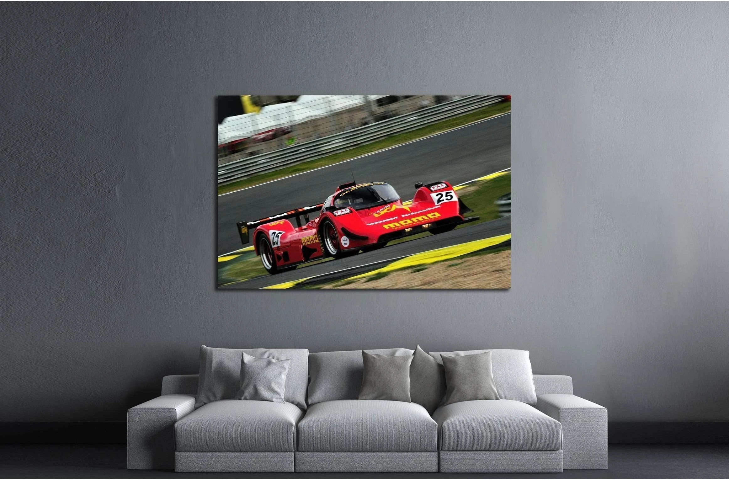 MADRID, SPAIN -APR 1 British driver Michael Lyons races in a Gebhardt C91 during the Jarama Classic №2489 Ready to Hang Canvas Print - Zellart Canvas Prints ALL_Products, s-2489