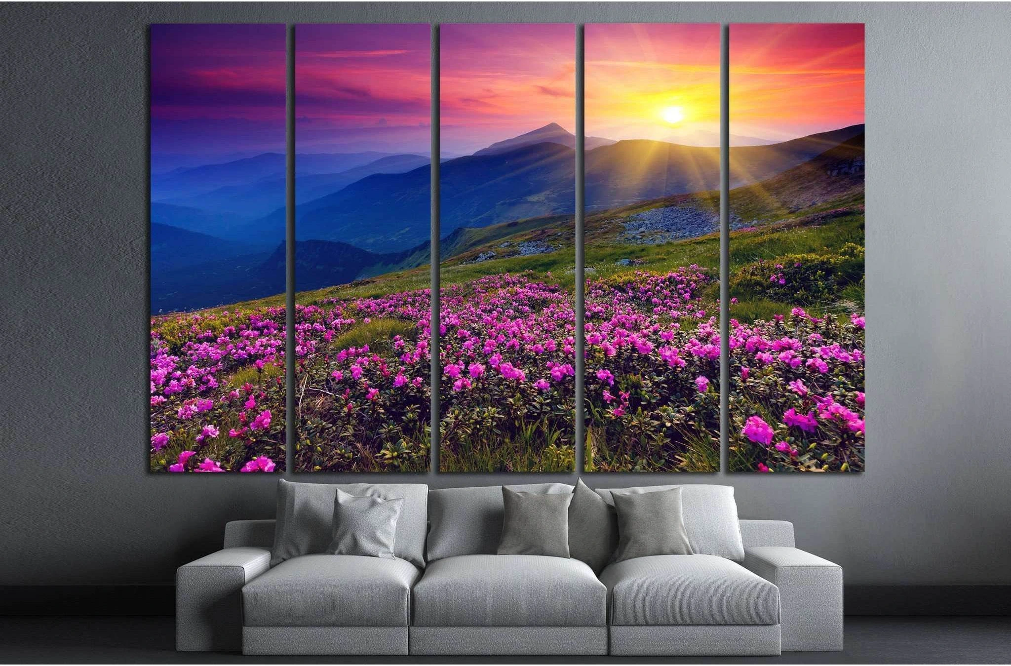 Magic pink rhododendron flowers №849 Ready to Hang Canvas Print - Zellart Canvas Prints ALL_Products, s-849