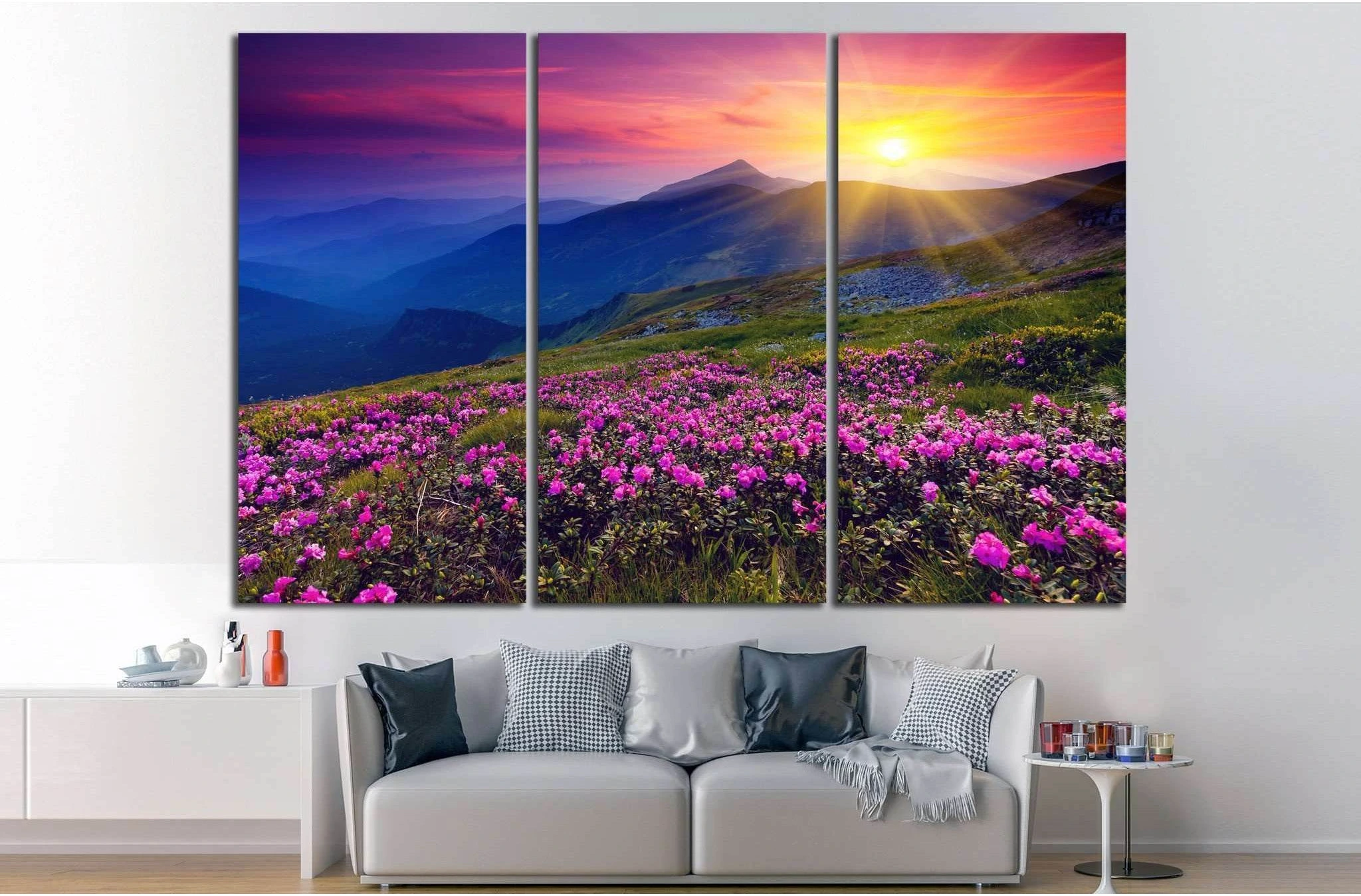 Magic pink rhododendron flowers №849 Ready to Hang Canvas Print - Zellart Canvas Prints ALL_Products, s-849