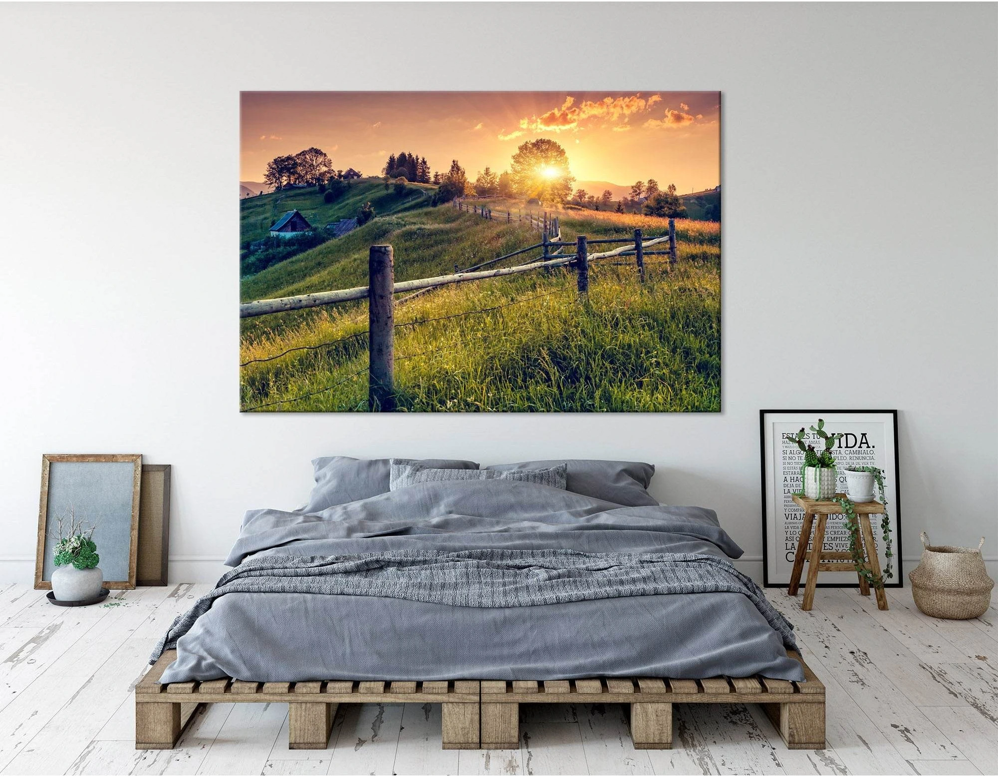 Magic Sunrise In Carpathian, Ukraine №04229 Ready to Hang Canvas Print - Zellart Canvas Prints ALL_Products