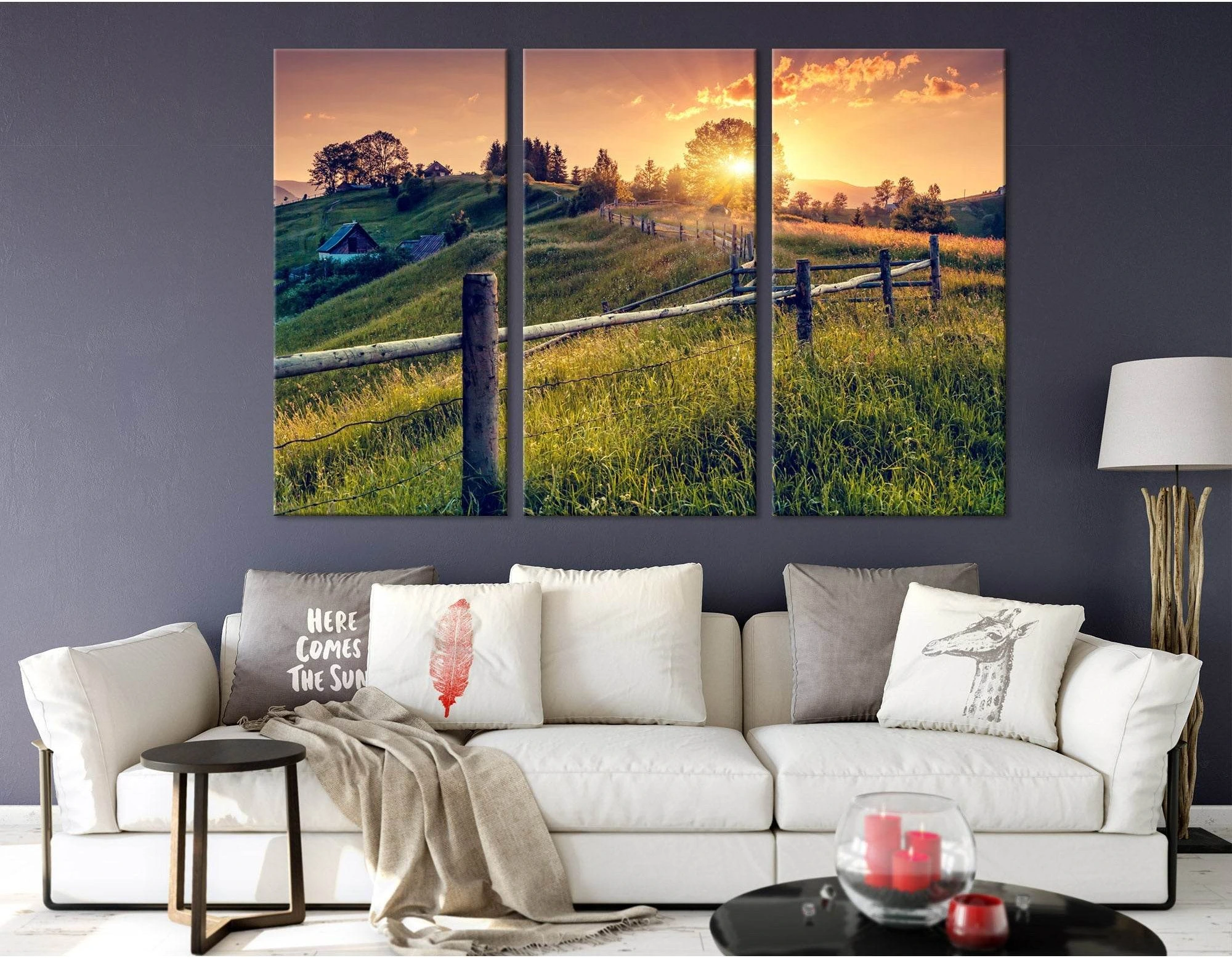 Magic Sunrise In Carpathian, Ukraine №04229 Ready to Hang Canvas Print - Zellart Canvas Prints ALL_Products