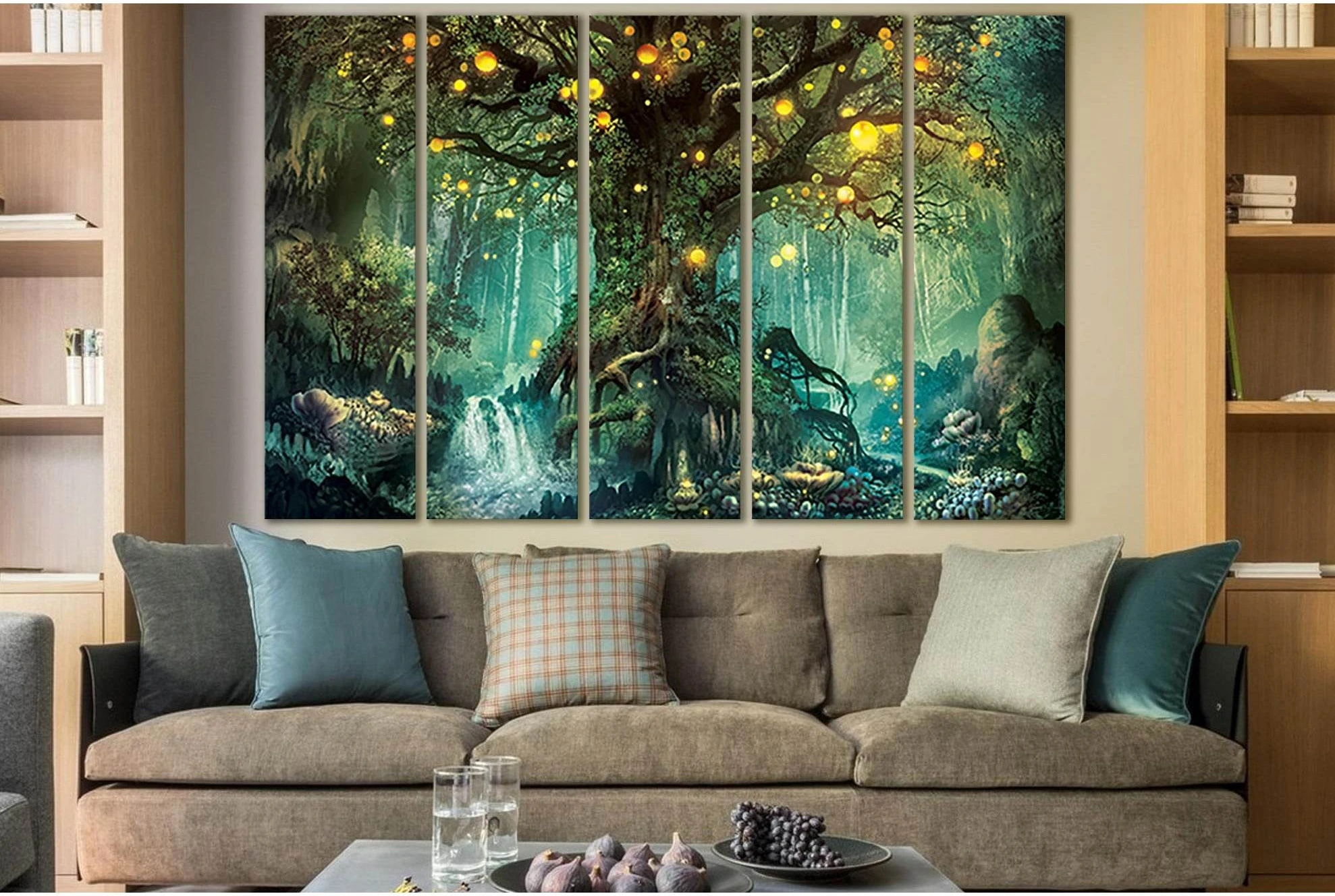 Magic Tree №SL1267 Ready to Hang Canvas Print - Zellart Canvas Prints 0new, ALL_Products, Fantasy And Sci Fi Wall Art