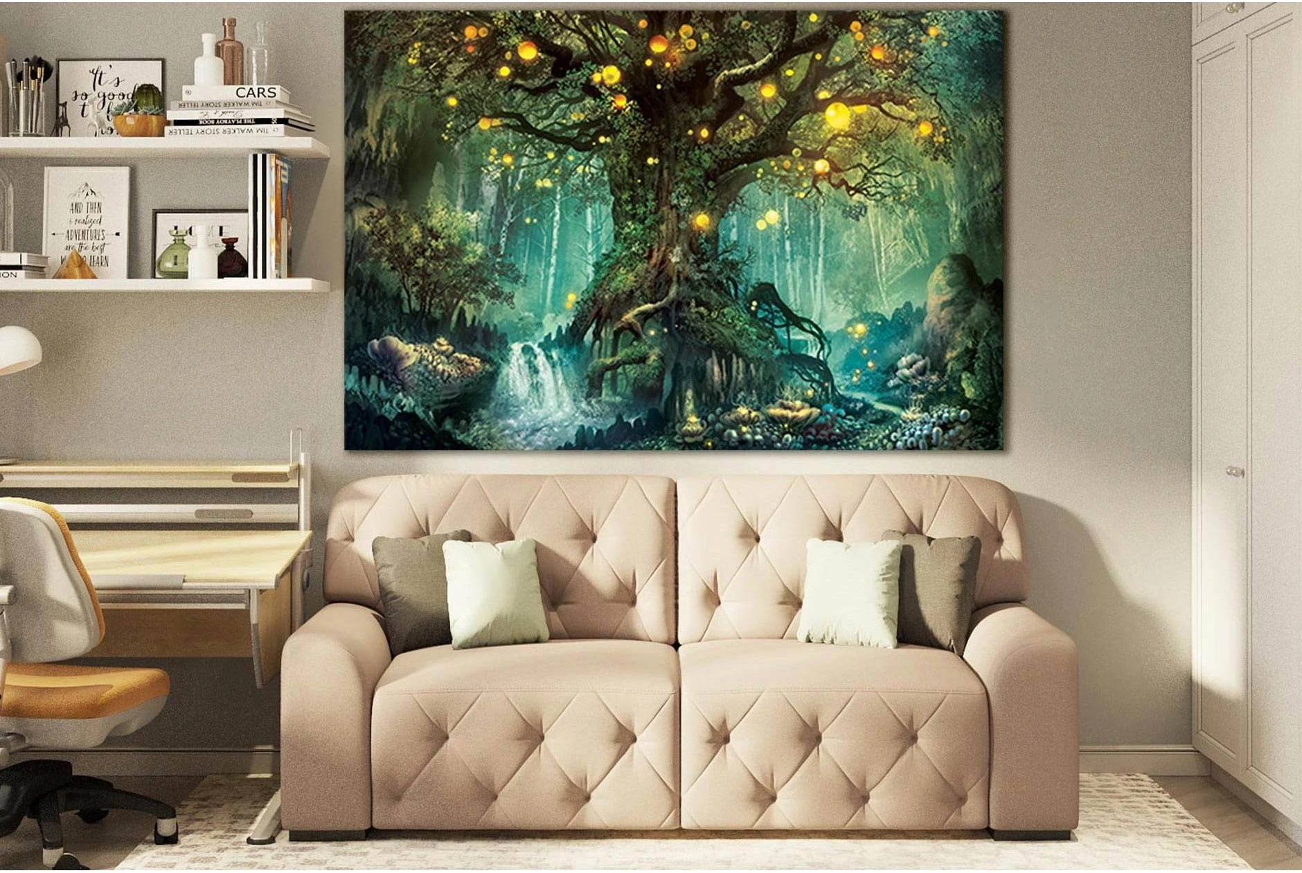 Magic Tree №SL1267 Ready to Hang Canvas Print - Zellart Canvas Prints 0new, ALL_Products, Fantasy And Sci Fi Wall Art