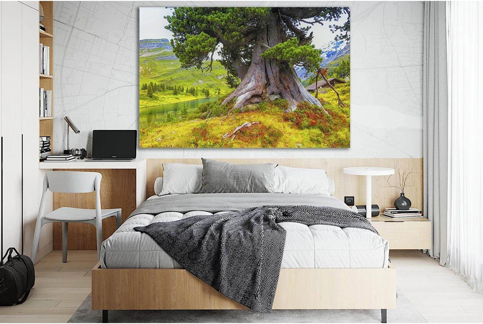 Magnificent Tree №SL812 Ready to Hang Canvas Print - Zellart Canvas Prints 0new, ALL_Products, Trees Wall Art