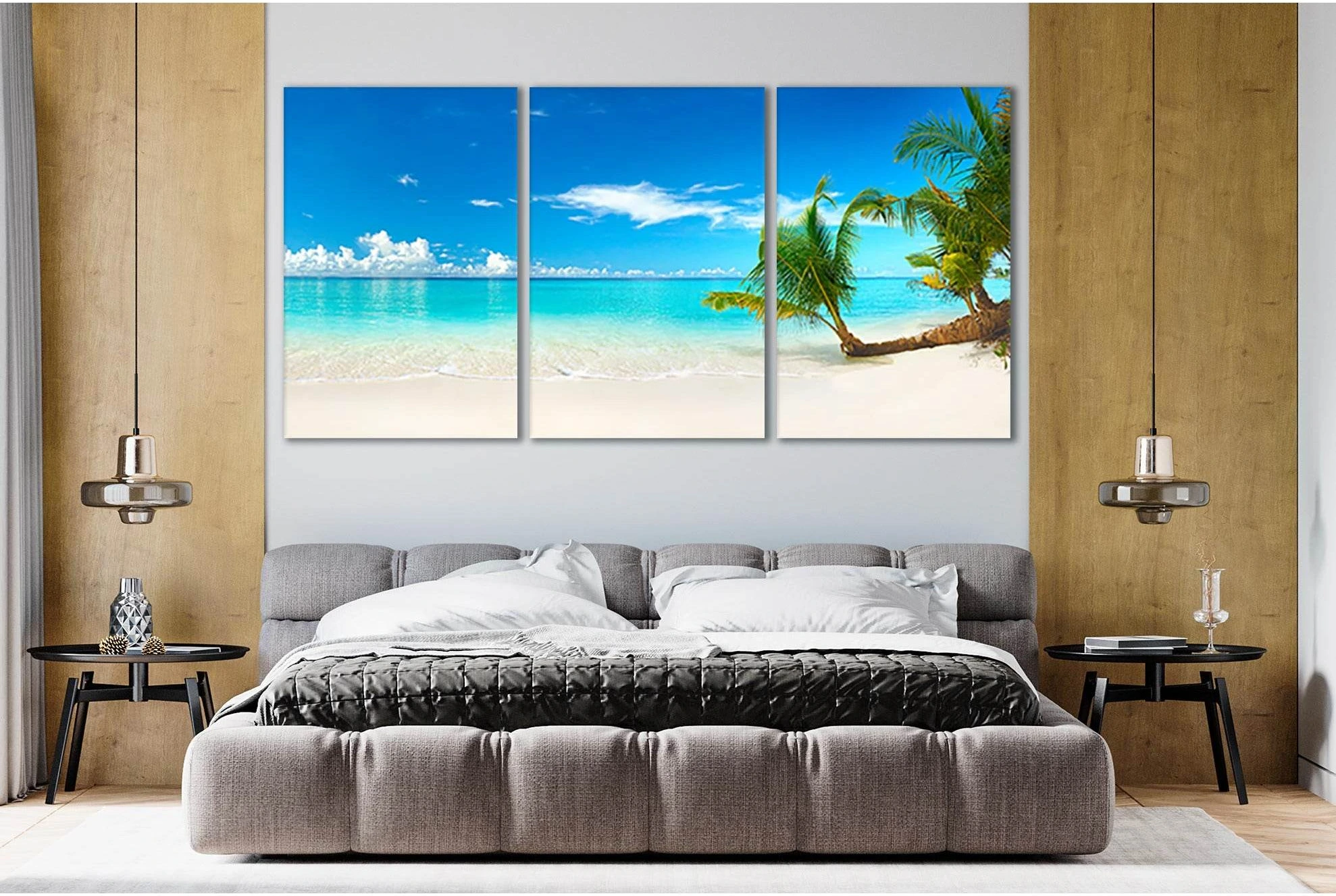 Maldives Tropical Landscape №SL62 Ready to Hang Canvas Print - Zellart Canvas Prints 0new, ALL_Products, Beach Ocean & Waves