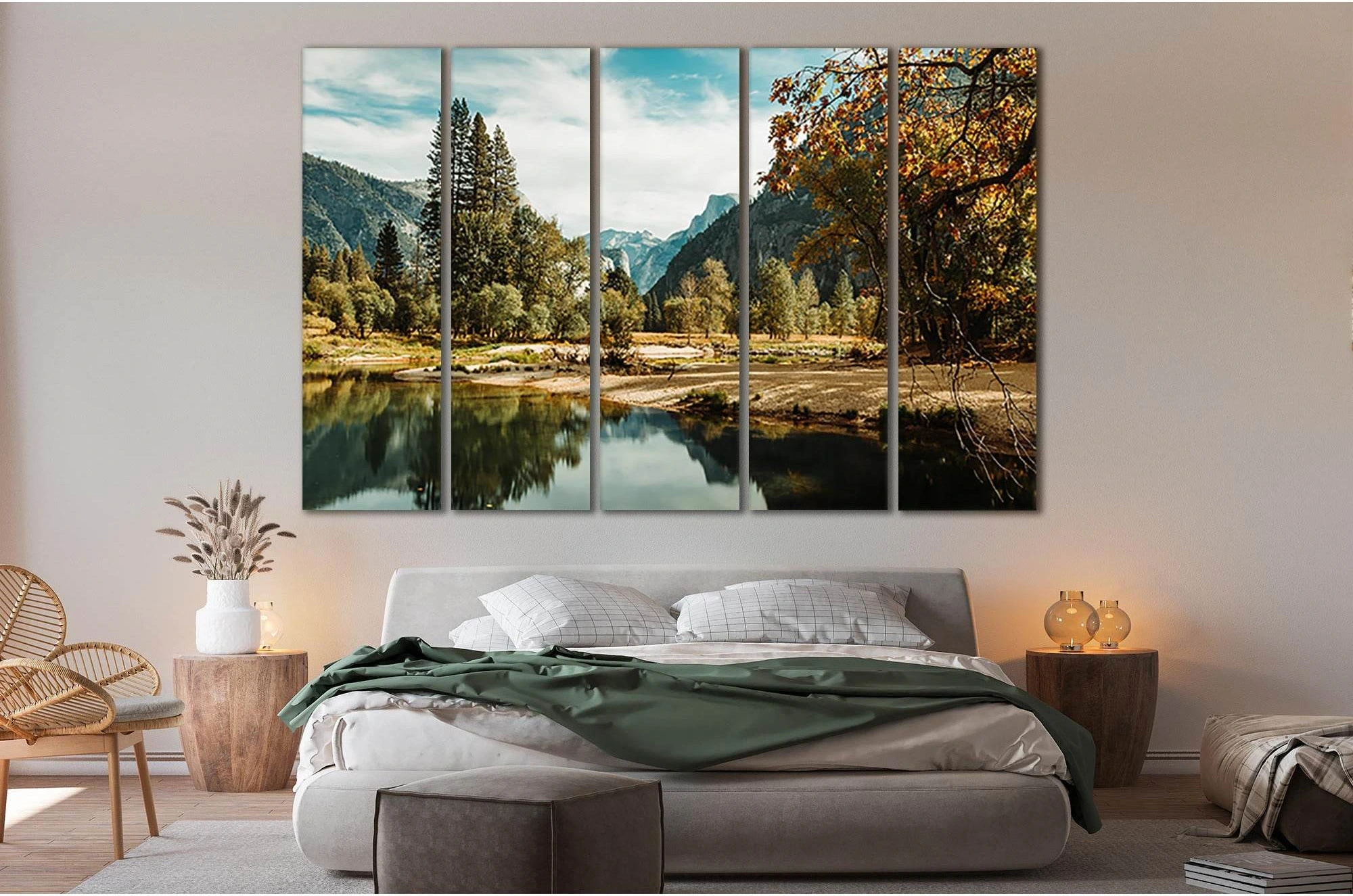 Maligne Lake №sl01 Ready to Hang Canvas Print - Zellart Canvas Prints 0new, ALL_Products, Mountains Wall Art, Nature & Landscapes Canvas Print