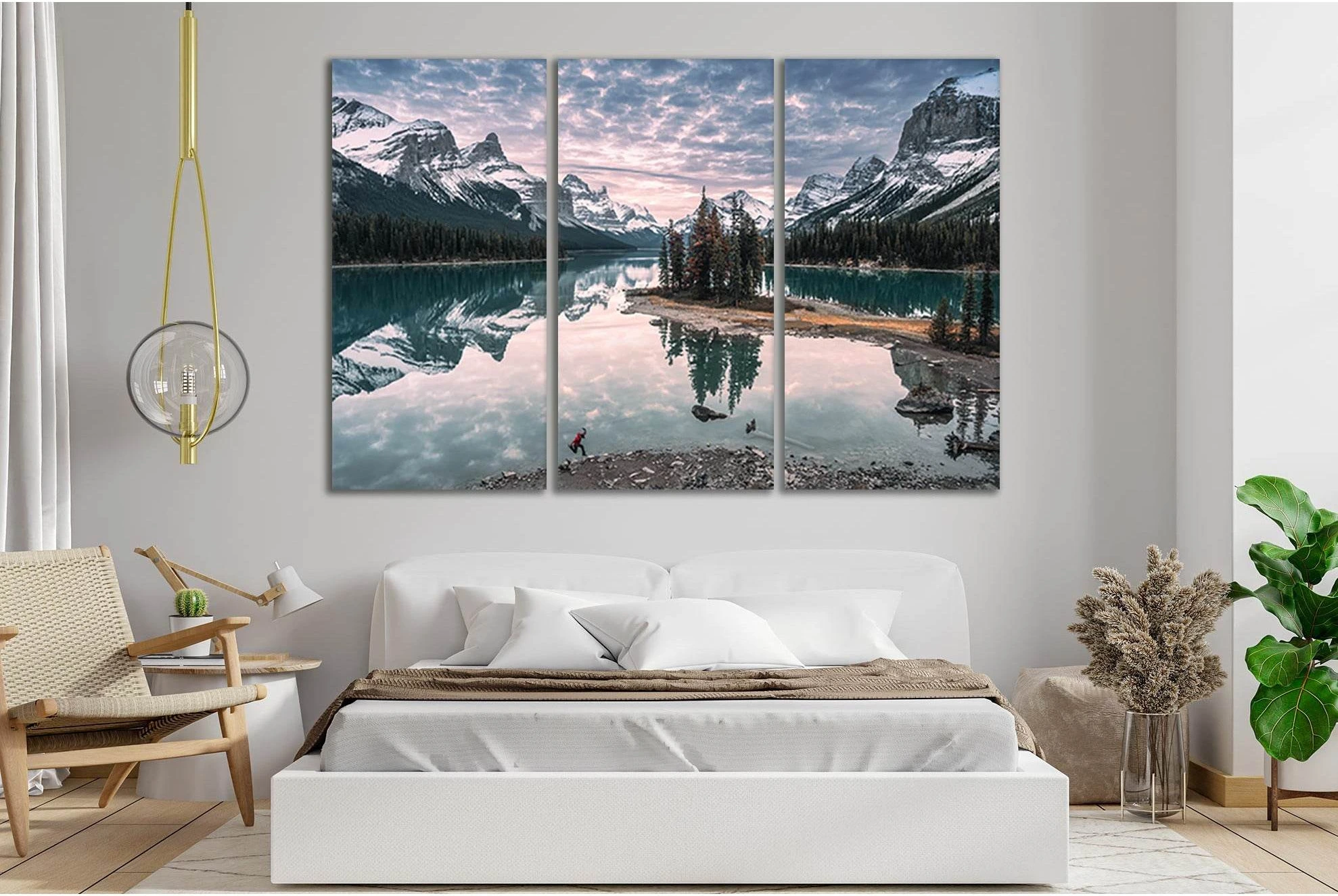 Maligne Lake №Sl36 Ready to Hang Canvas Print - Zellart Canvas Prints 0new, ALL_Products, Nature & Landscapes Canvas Print